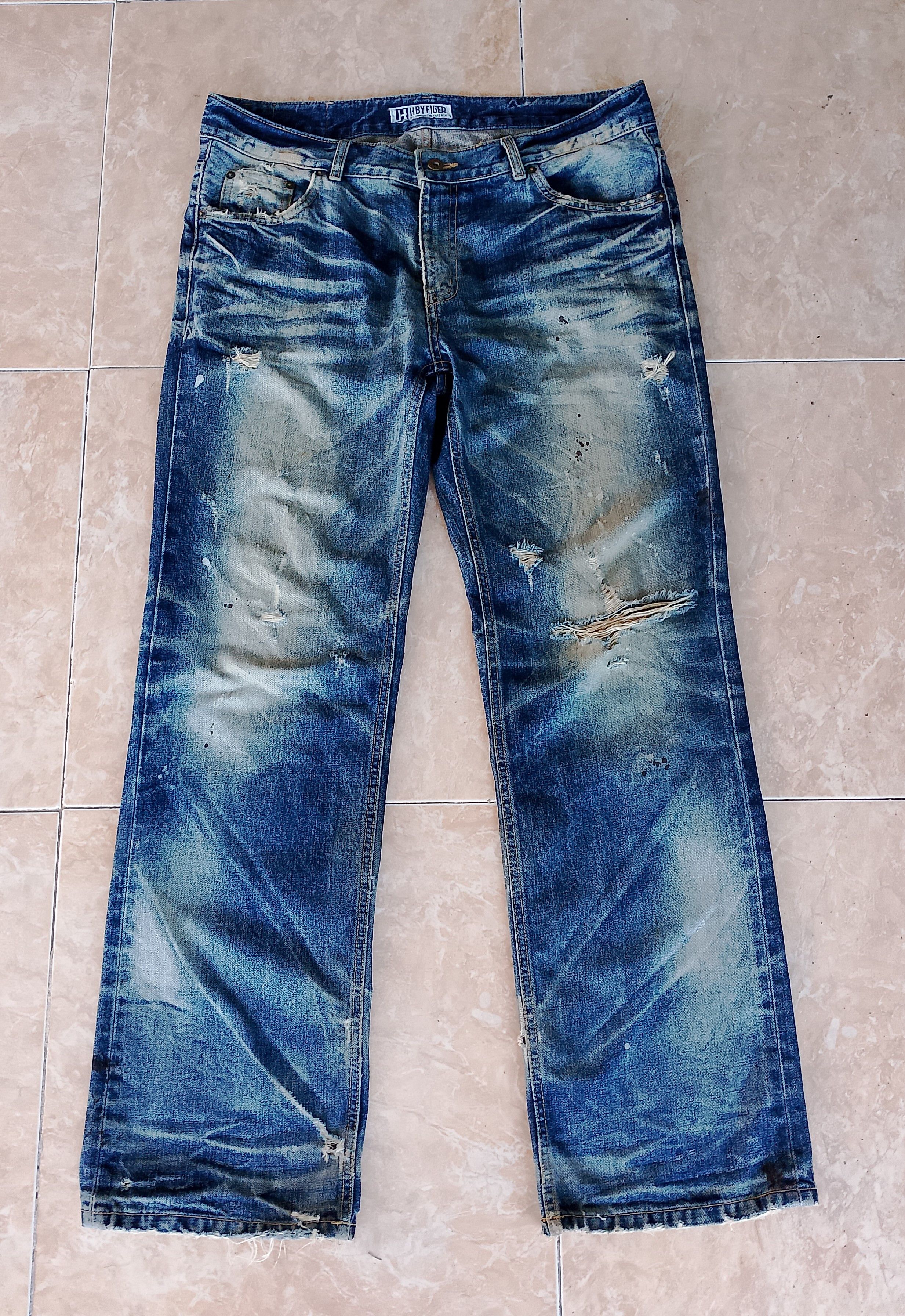 If Six Was Nine H by Figer Boot Cut Distressed Denim Size US 36 / EU 52 - 1 Thumbnail