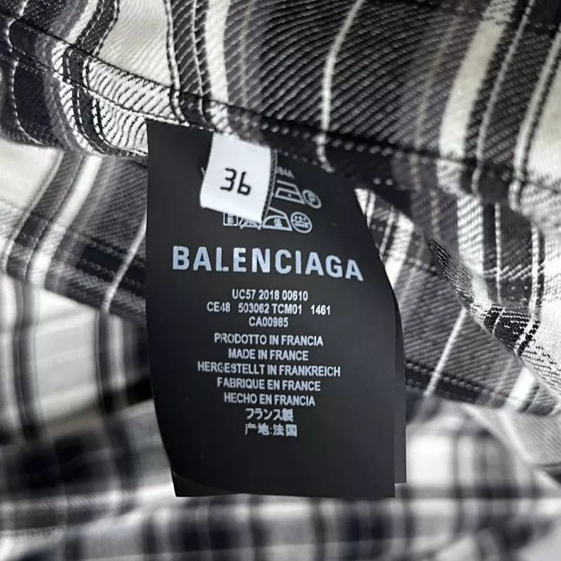 Balenciaga Balenciaga size 36 Classic Plaid Shirt 2502-Nextarrow Size US M / EU 48-50 / 2 - 5 Thumbnail