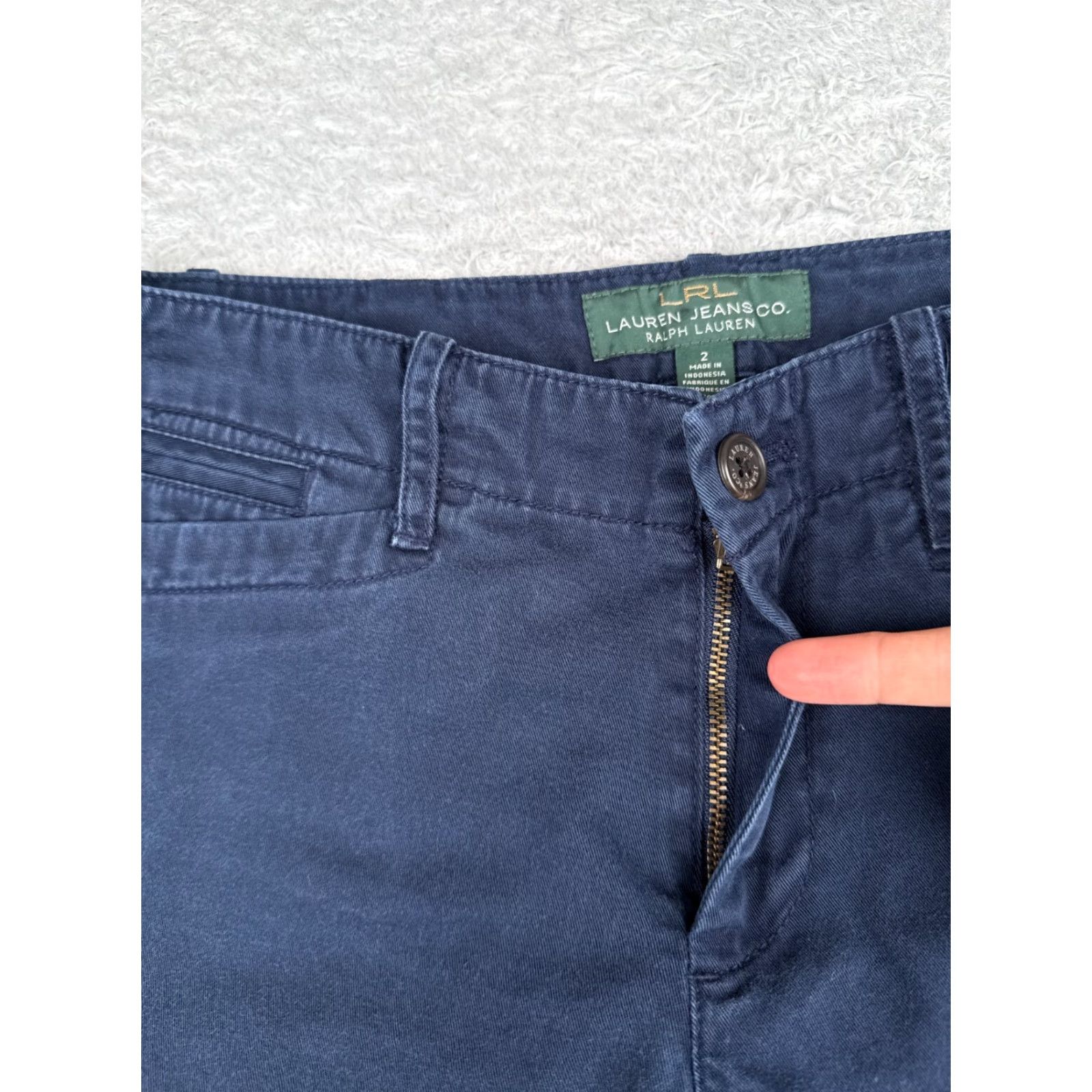 Ralph Lauren Lauren Ralph Lauren Shorts Women 2 Blue 100% Cotton Twill Chino 5-Pocket Regular Fit Mid Rise 28x9 Casual, Travel, Workwear Womens Blue 2 Size 26" / US 2 / IT 38 - 6 Thumbnail