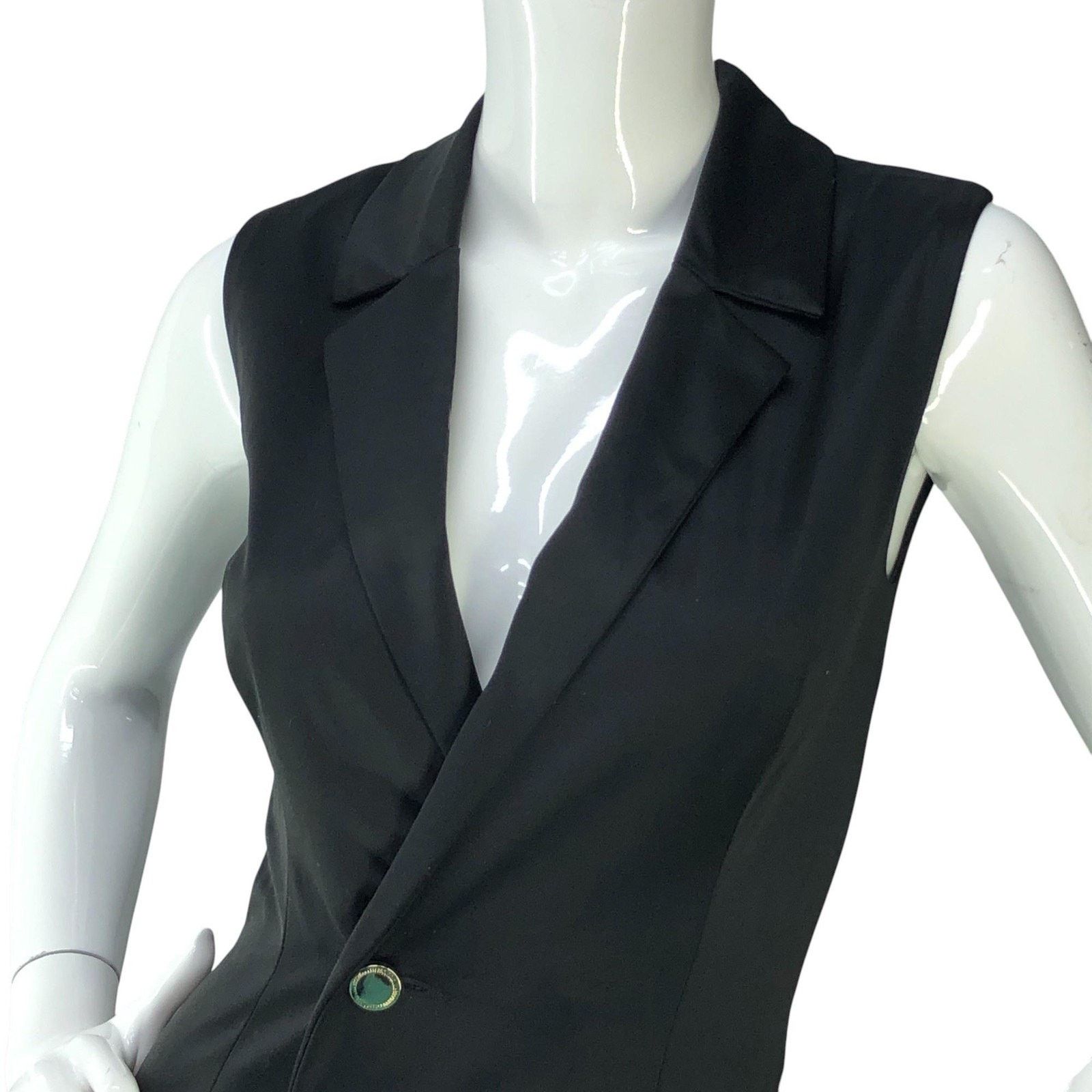 House of CB House of CB Dress XS Black Sleeveless Blazer Button Mini Size XS / US 0-2 / IT 36-38 - 2 Thumbnail