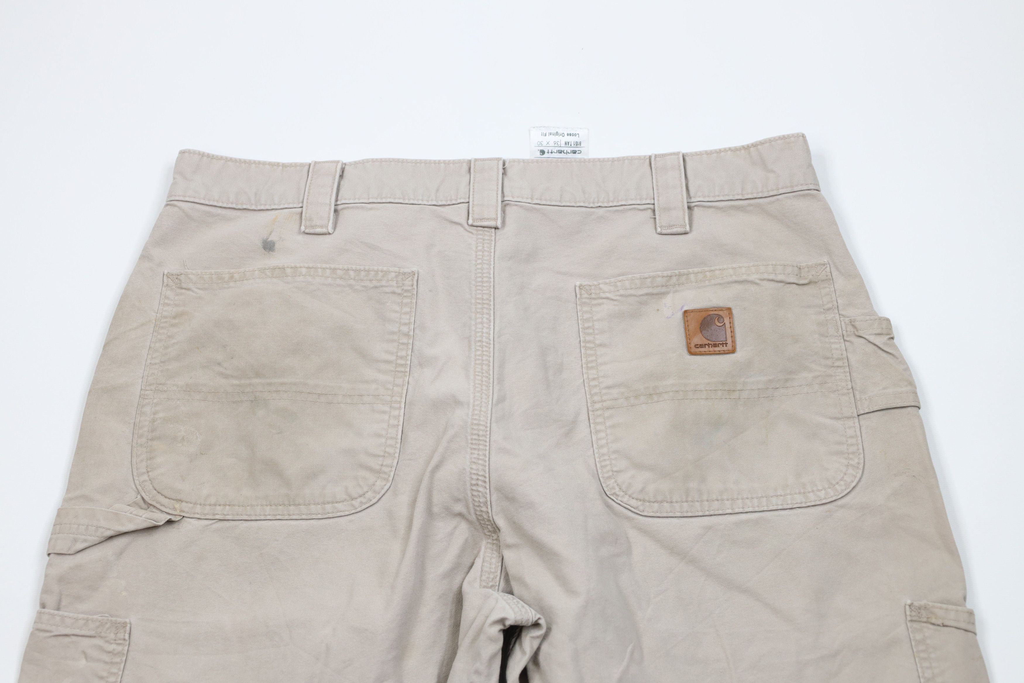 Carhartt Vintage Y2K Carhartt Loose Fit Wide Leg Dungaree Pants Beige Size US 36 / EU 52 - 11 Thumbnail