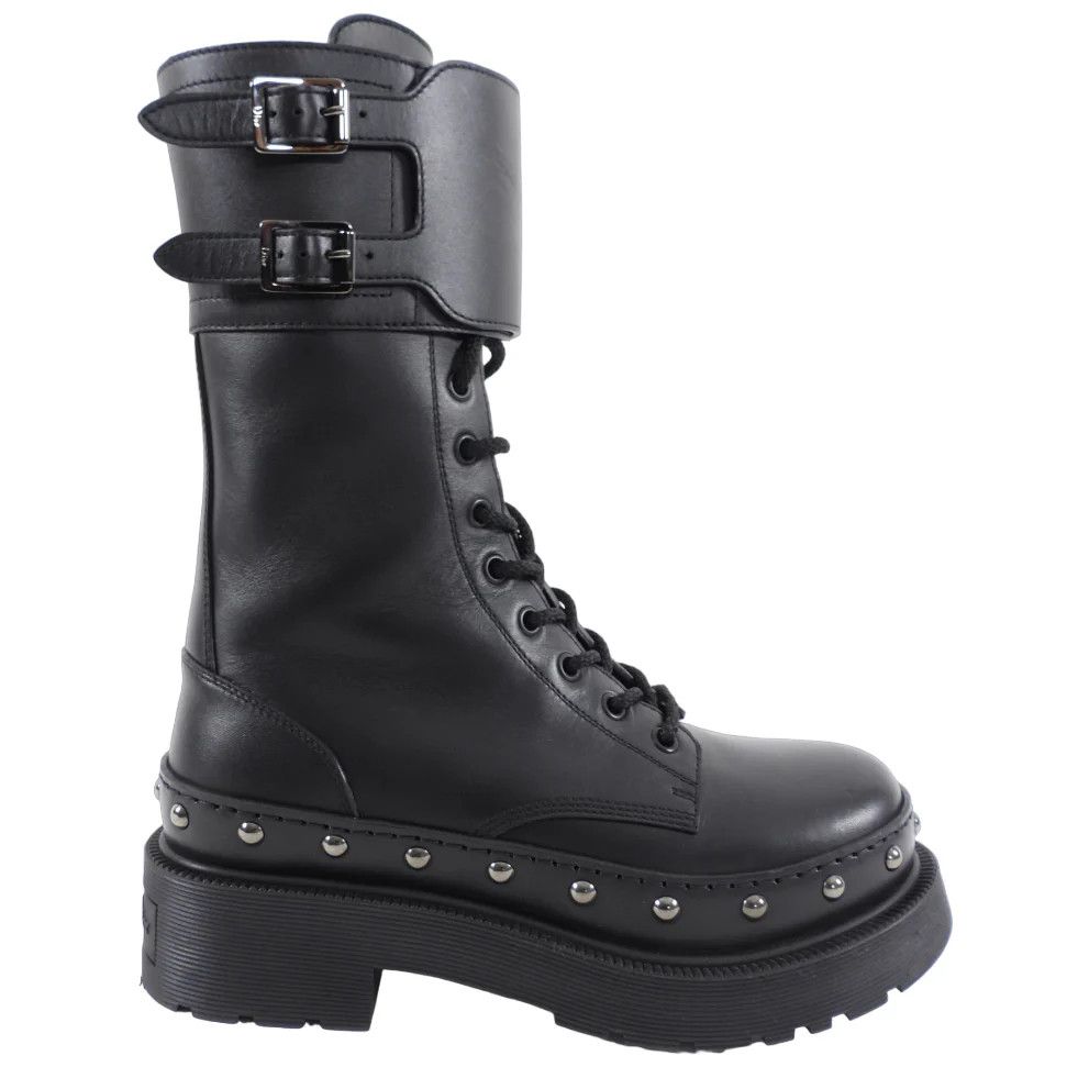 Dior o1y0825 Buckle Ankle Boots in Black Size US 10 / IT 40 - 1 Thumbnail