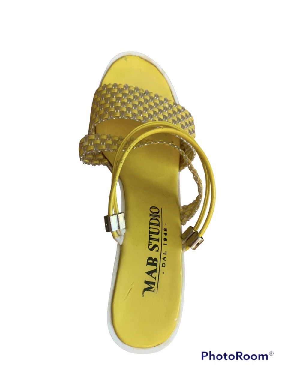 Designer × Vintage Vintage Y2K 90s Heels in yellow Size US 6 / IT 36 - 6 Thumbnail