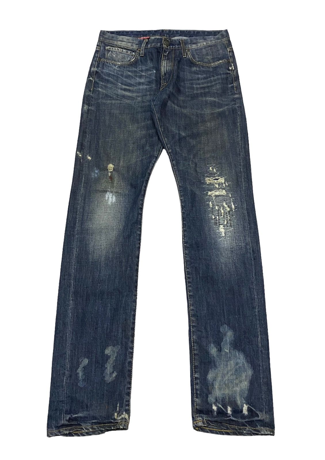 If Six Was Nine × Japanese Brand × Le Grande Bleu (L.G.B.) Very Rare Design Vintage Japanese Brand Reign Jeans 1990s Size US 31 - 1 Thumbnail