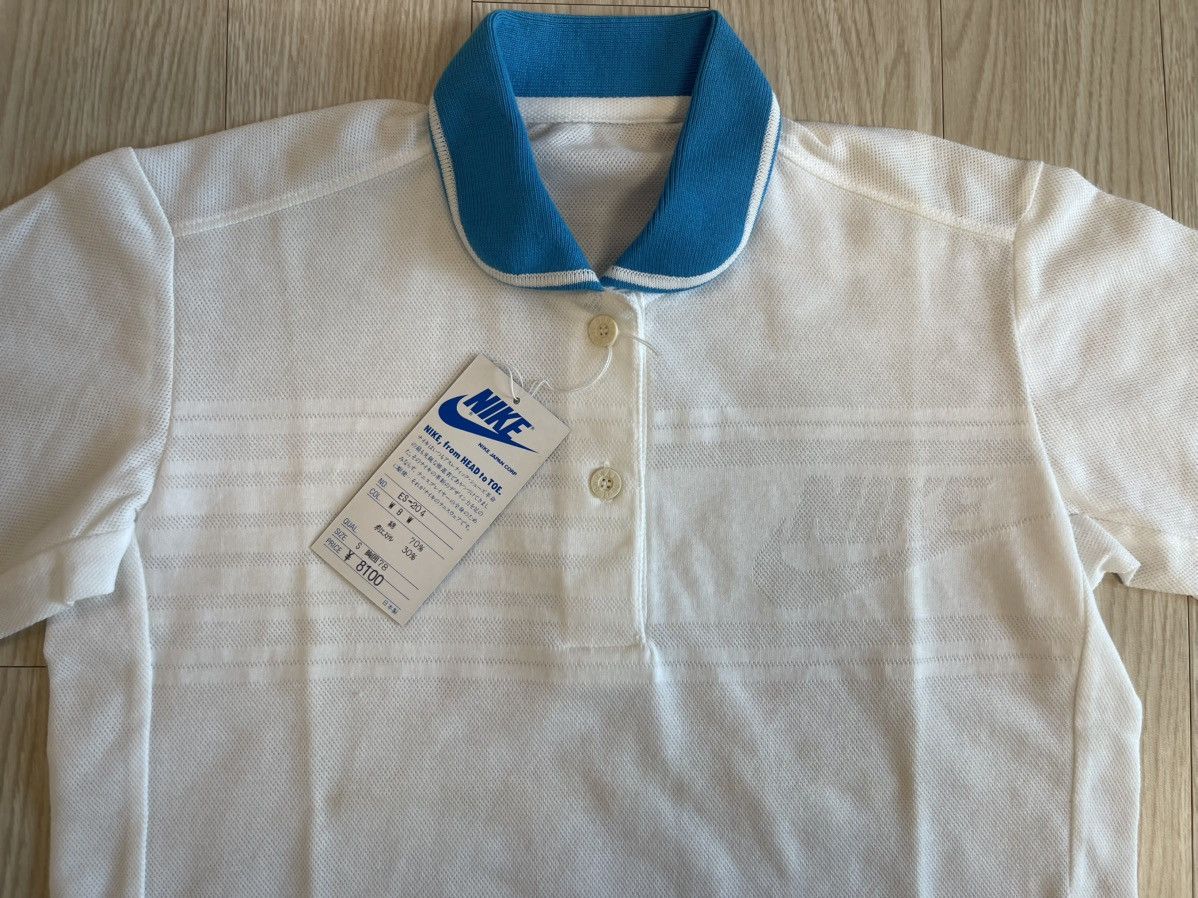 Nike Nike Blue Tag Japan Edition 80’s Vintage Polo Pique T-shir Size S / US 4 / IT 40 - 2 Thumbnail