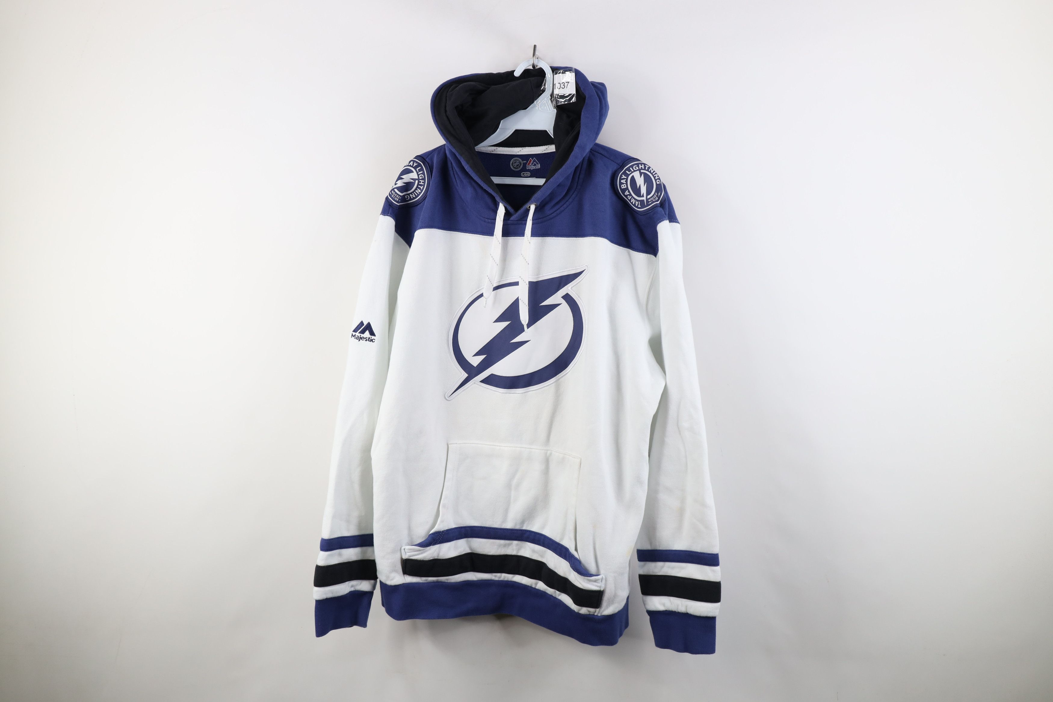 Majestic Vintage Majestic Lightning Hockey Jersey Hoodie Sweatshirt Size US L / EU 52-54 / 3 - 1 Thumbnail