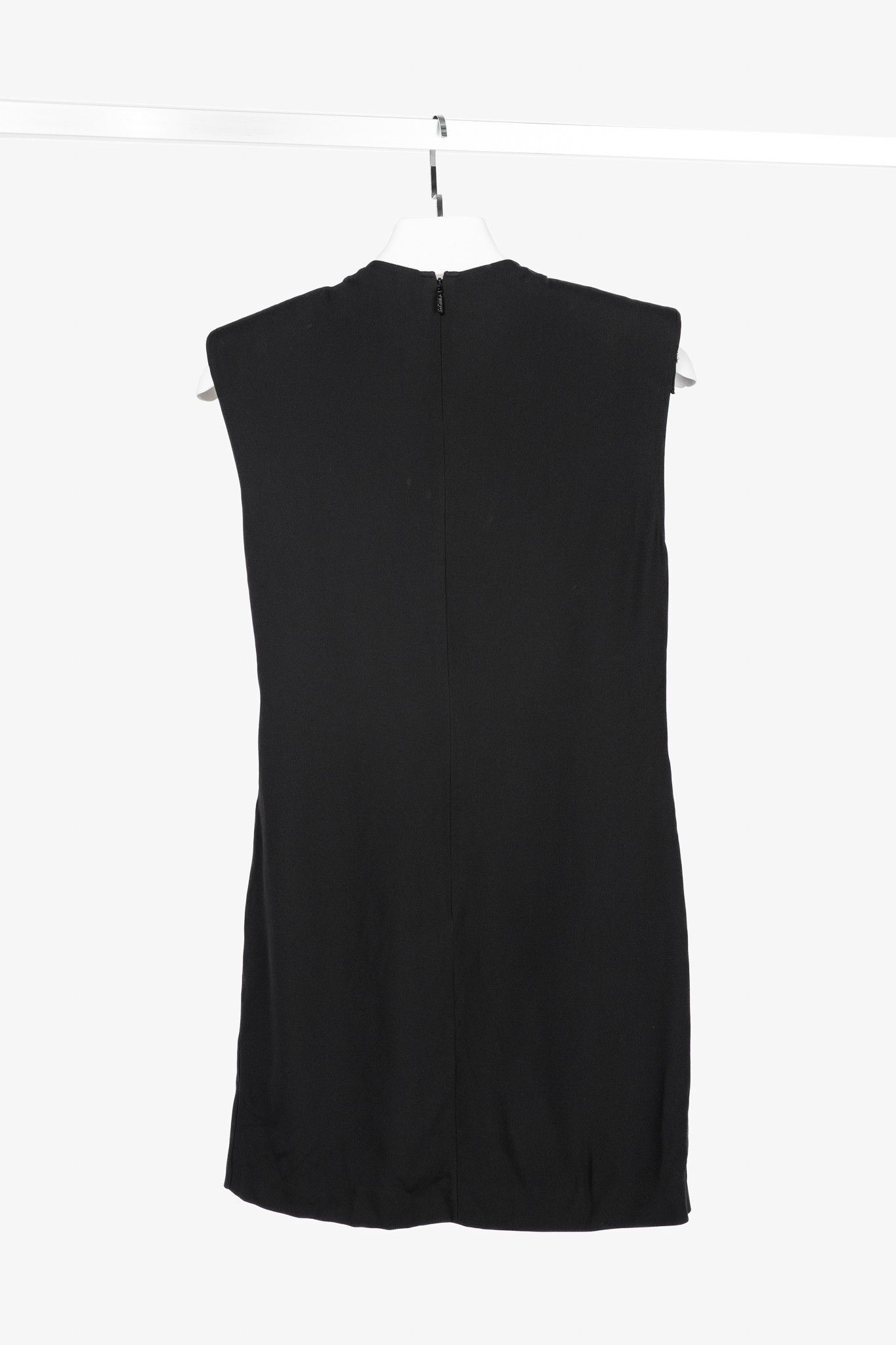 Versace Versace PF20 Black Envers Satin Safety-Pin Short Dress Size XS / US 0-2 / IT 36-38 - 2 Thumbnail