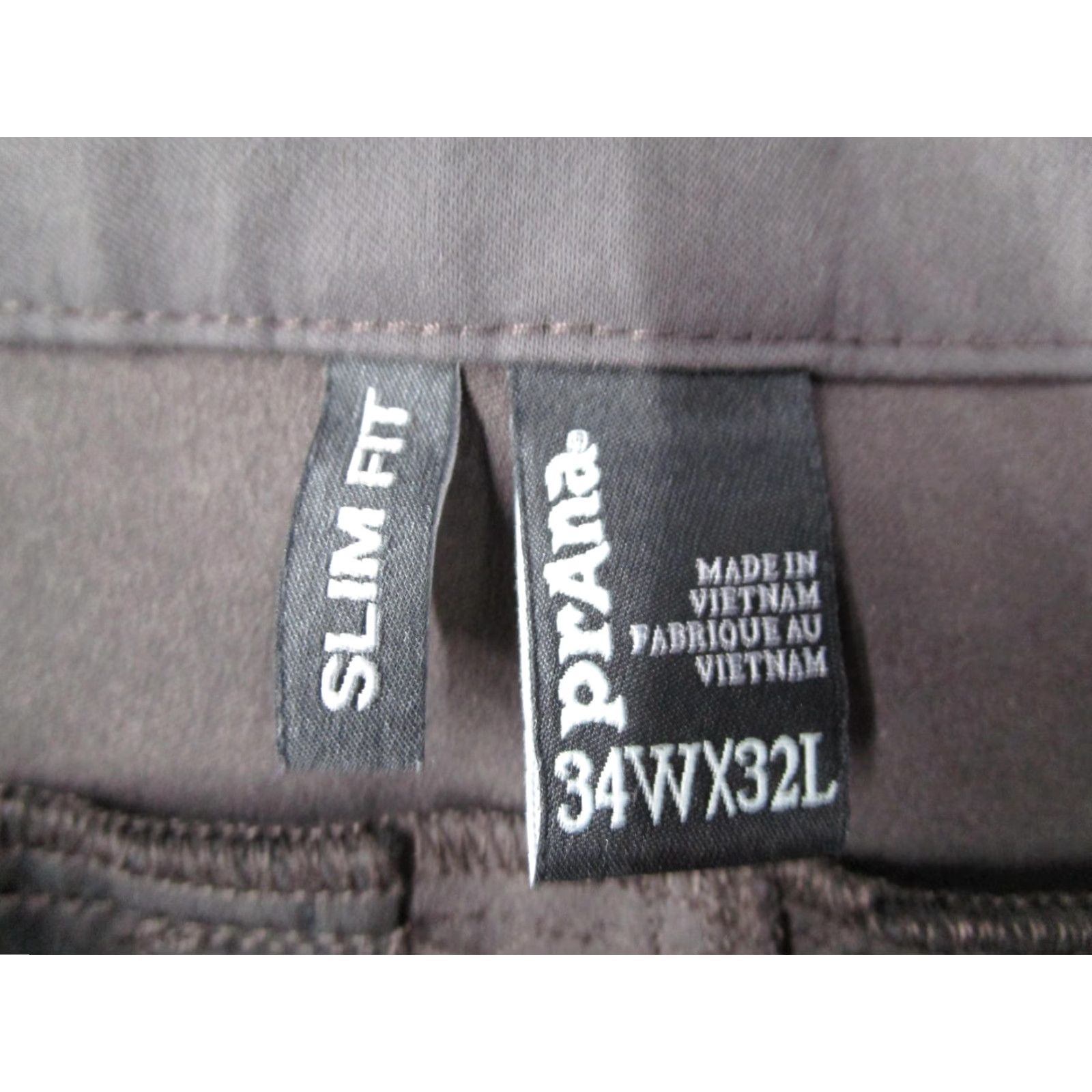 Prana prAna Pants Mens 34x32 Slim Chino Gray Travel Hiking Cargo Pocket 97% nylon Spandex Size US 34 / EU 50 - 3 Thumbnail