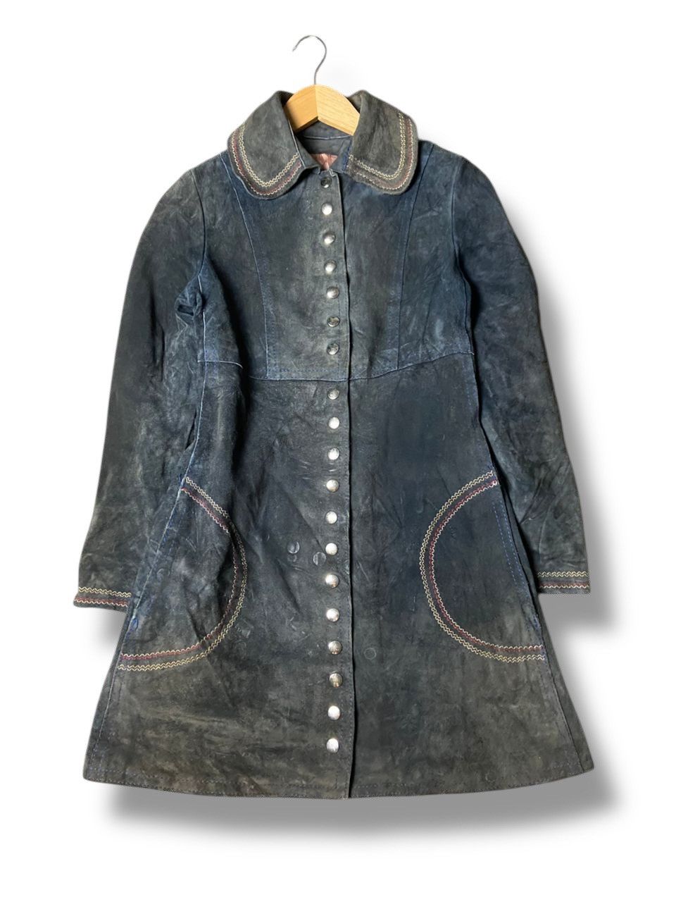Japanese Brand Vintage Gassy Jack Mercantile Leather Suede Jacket (160) Size XXS / US 00 / IT 34 - 2 Thumbnail