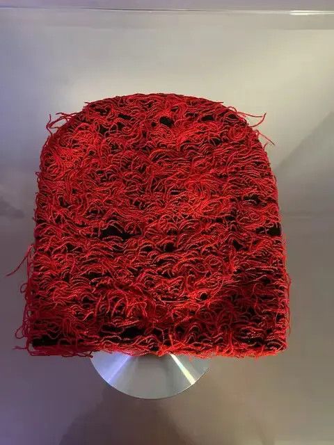 Jaefields Distressed Knitted Beanie (red) Size ONE SIZE - 1 Thumbnail