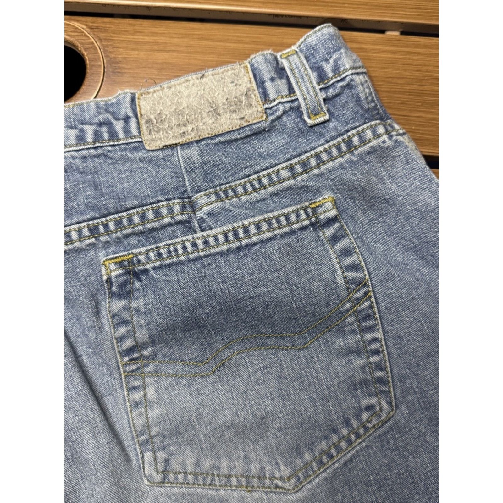 Todd Oldham Y2k BAGGY Fit Jeans Mens Todd Oldham 35x28 Wide Leg Type Size US 35 - 6 Thumbnail