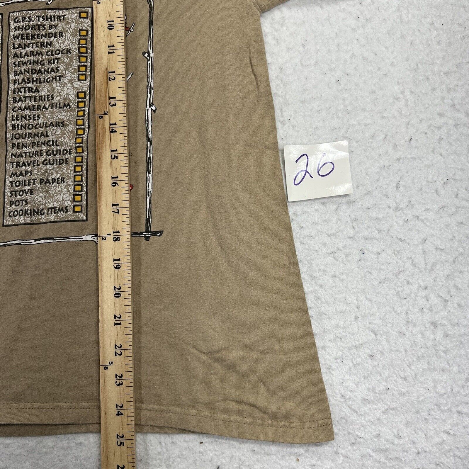 Vintage Vintage G.P.S Global Tracking Medium Hikers Checklist TShirt Size US M / EU 48-50 / 2 - 12 Thumbnail