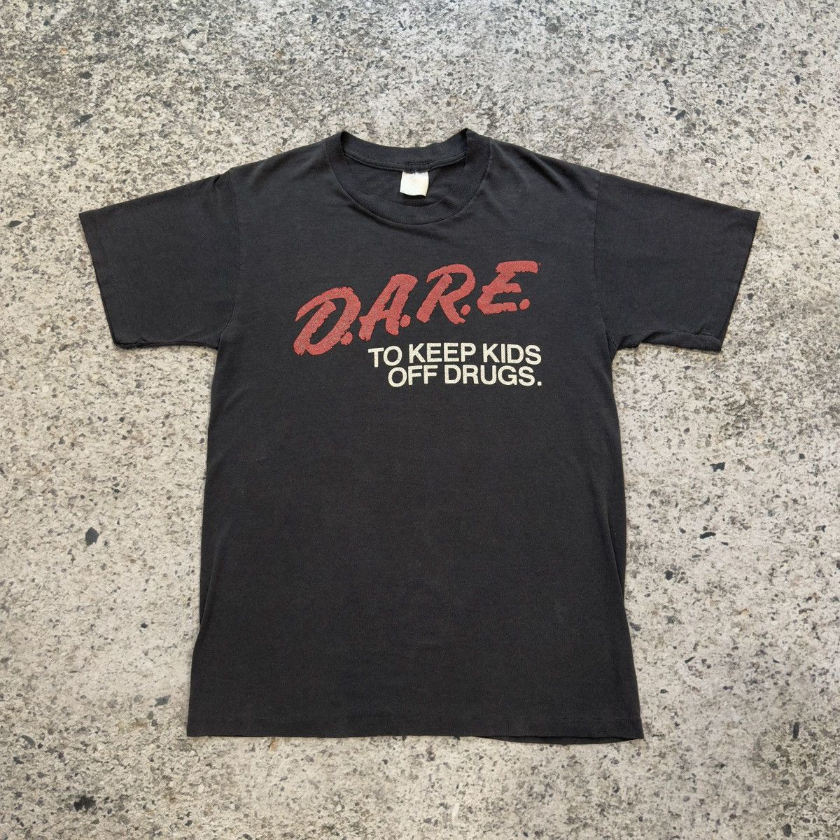 Dare Keep Kids Off Drugs Shirt Thrashed Faded ERD Grunge