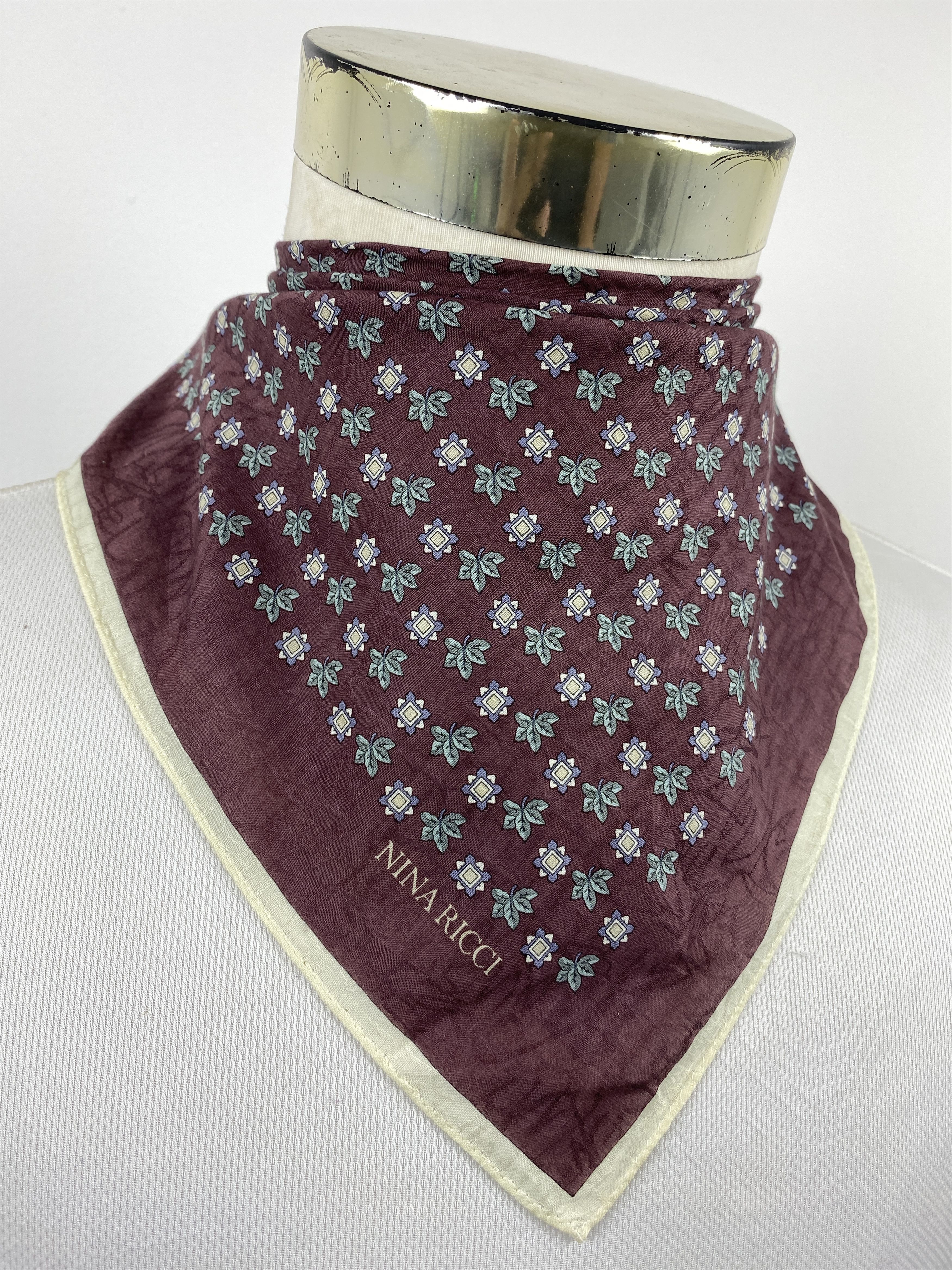 Other Vintage Nina Ricci Handkerchief / Neckerchief HKC1110 Size ONE SIZE - 2 Thumbnail