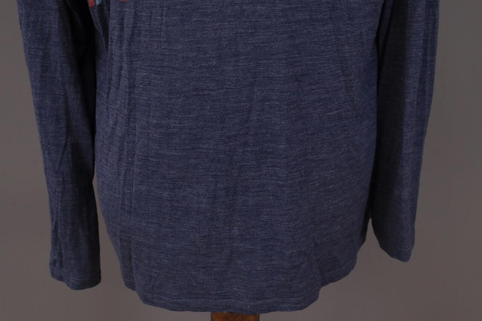 Icebreaker Icebreaker Merino Blue Striped Wool Crew Shirt Size XL Size US XL / EU 56 / 4 - 3 Thumbnail