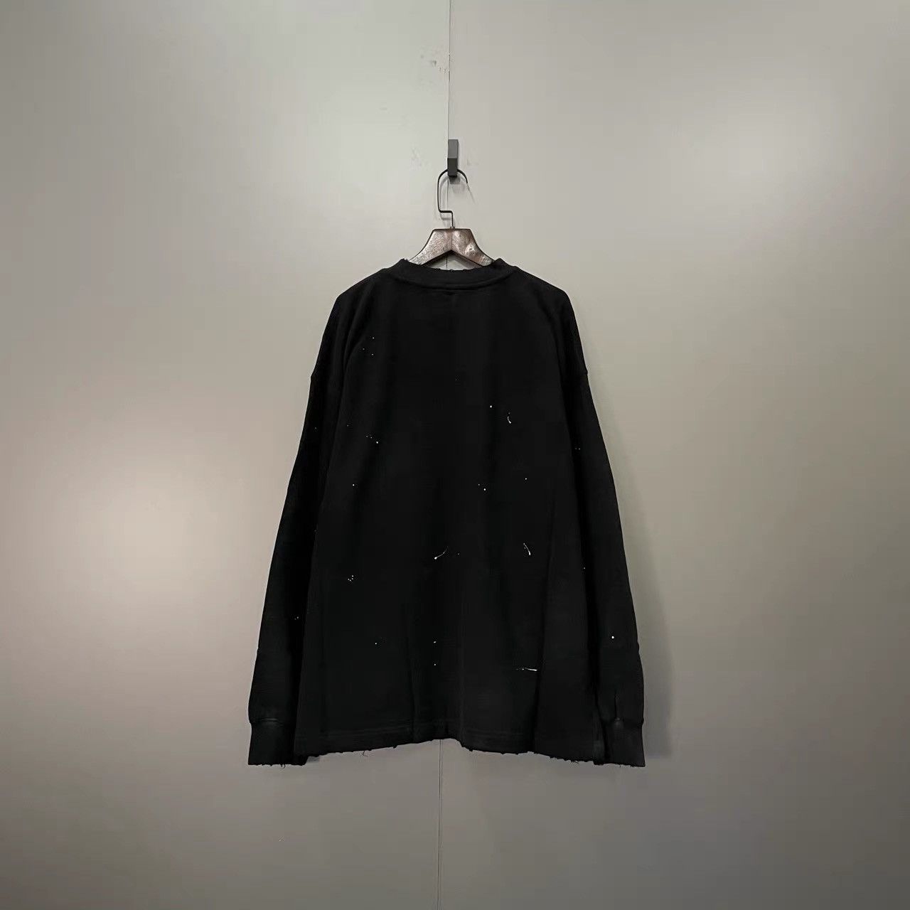 WE11DONE WE11DONE Black Splash Print Sweatshirt K28 Size US L / EU 52-54 / 3 - 2 Thumbnail