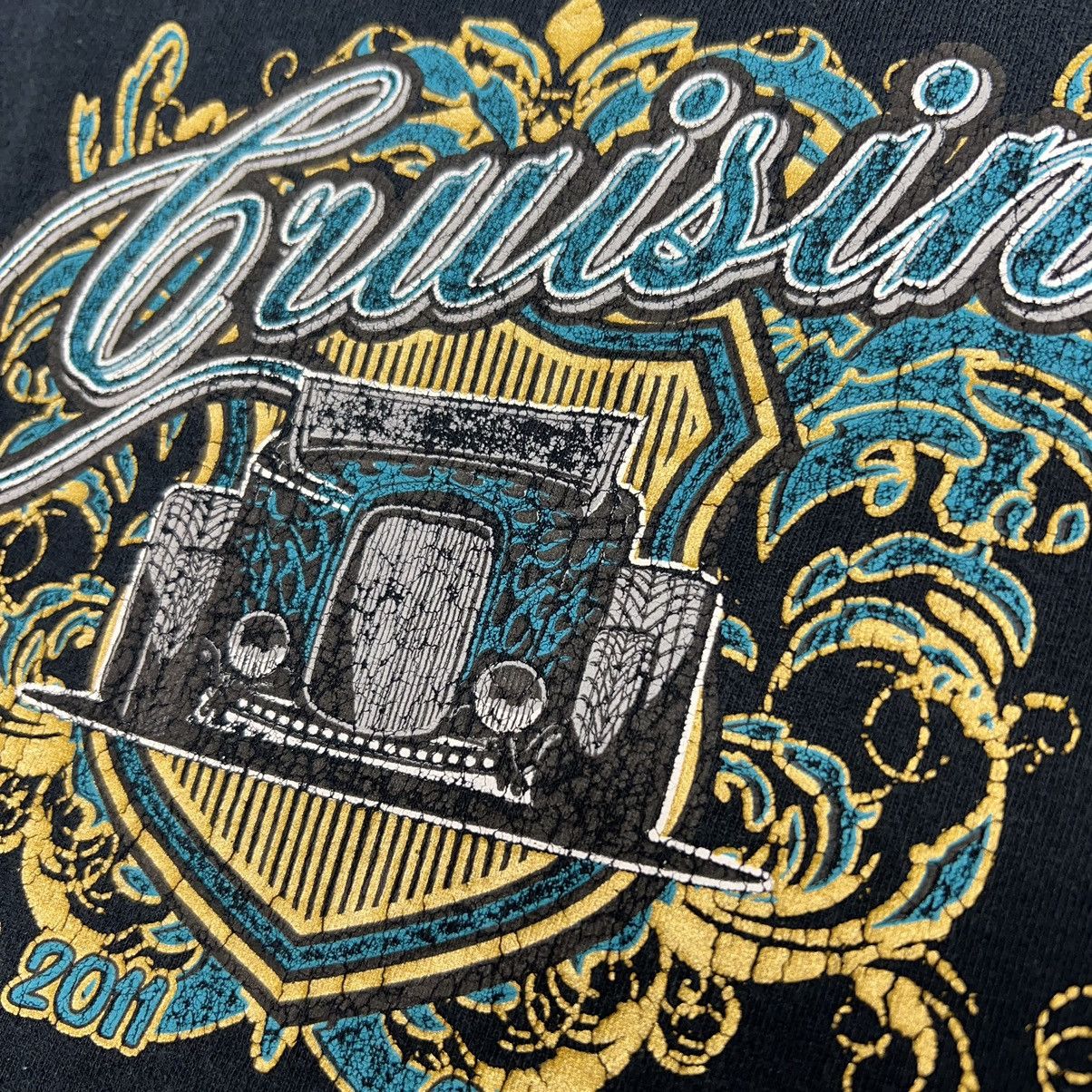 Gildan × Vintage Car Tee Shirt Black Hot Rod Auto Cruisin 2011 Graphic Y2K Size US XL / EU 56 / 4 - 10 Thumbnail