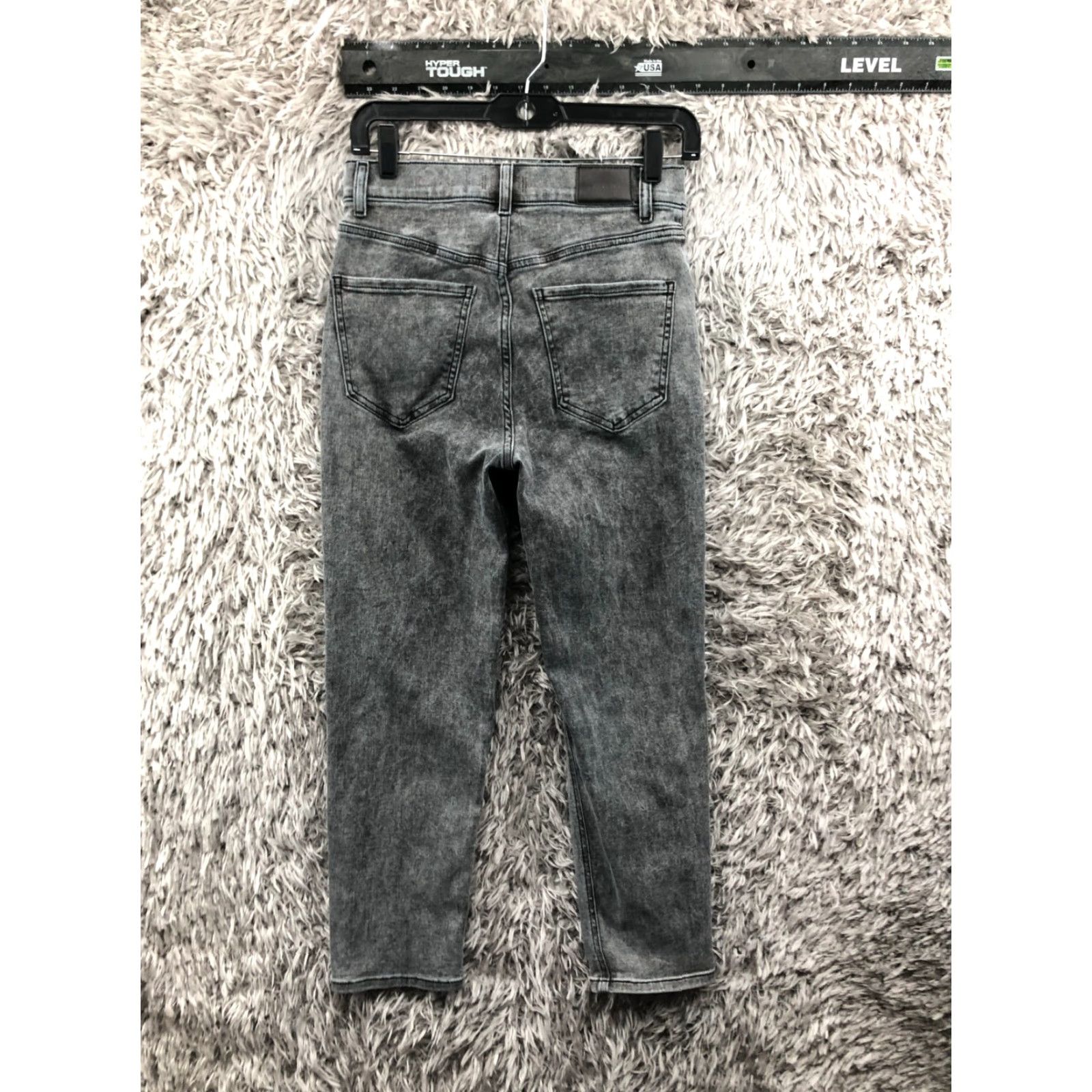 Express Express Jeans Dark Wash High Rise Mom Size 4 Womens Black Denim Pocket Zipper Button 5-Pocket Classic Modern American Style Size 27" / US 4 / IT 40 - 5 Thumbnail