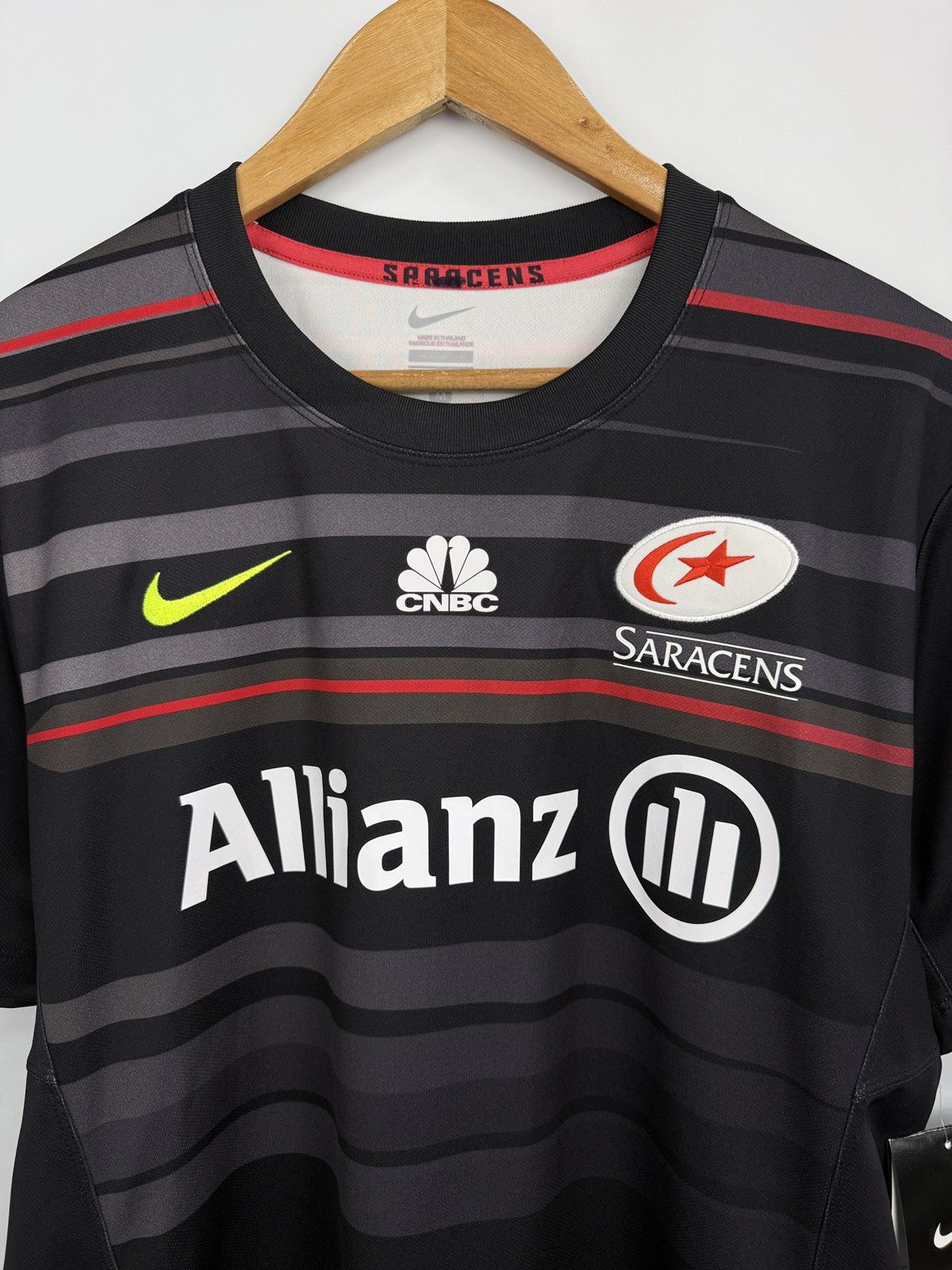 Nike 🇬🇧❗️NEW 2014 Nike Saracens Rugby Jersey Allianz CNBC Rare Size US M / EU 48-50 / 2 - 4 Thumbnail