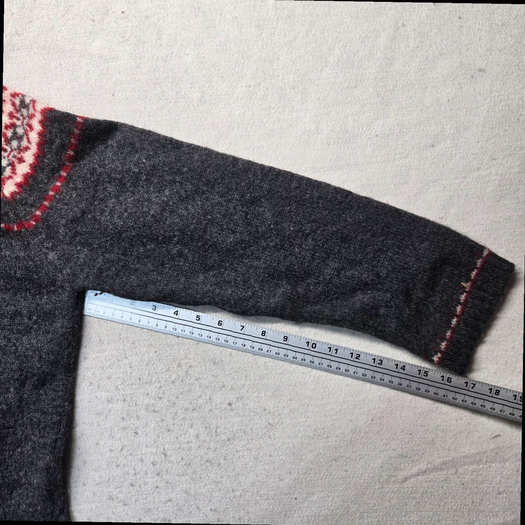 Vintage Arizona Jean Company 100% Wool Gray Pullover Women's Large Sweater Size L / US 10 / IT 46 - 7 Thumbnail