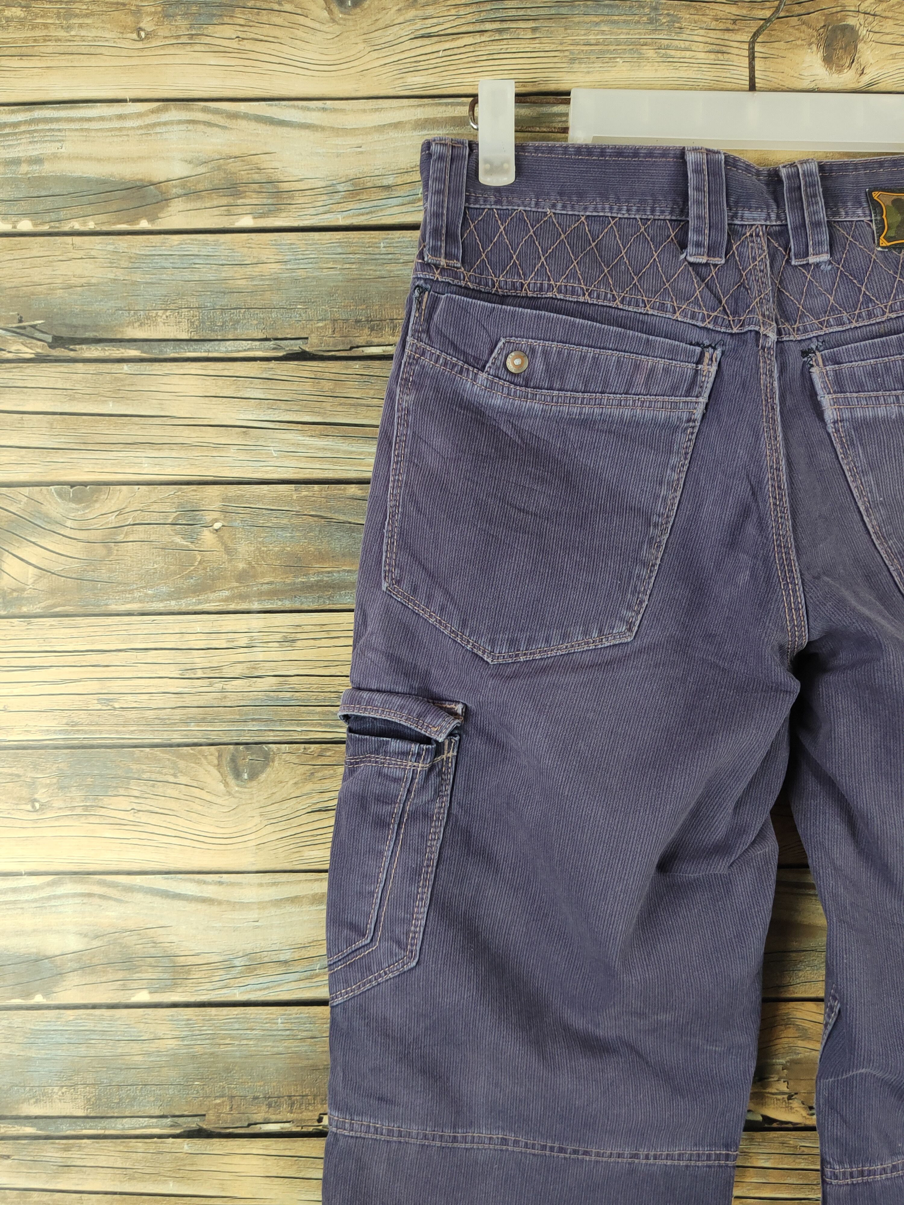 Japanese Brand DL Dogman Purple Faded Multipocket Cargo Pants #1956 Size US 29 - 11 Thumbnail