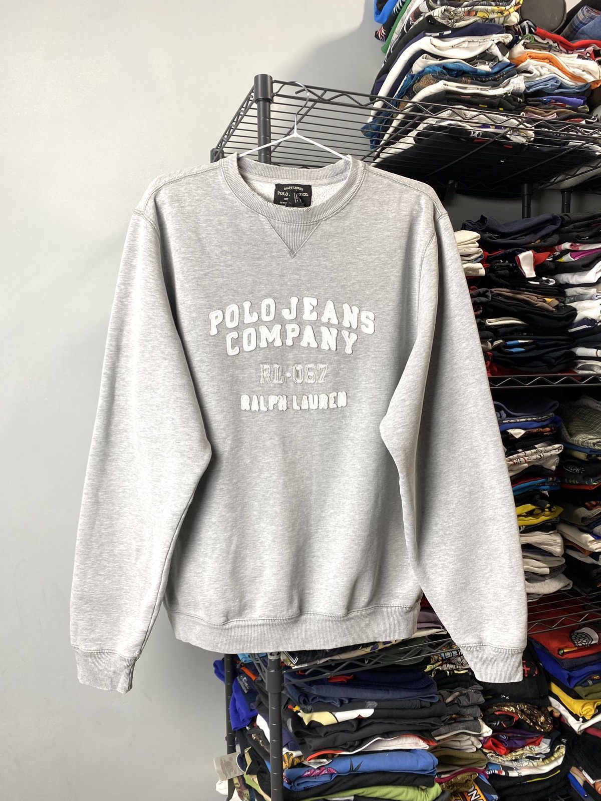 Other Fabric Distressed Vintage Polo Ralph Lauren Sweatshirt RRL Size US L / EU 52-54 / 3 - 1 Thumbnail