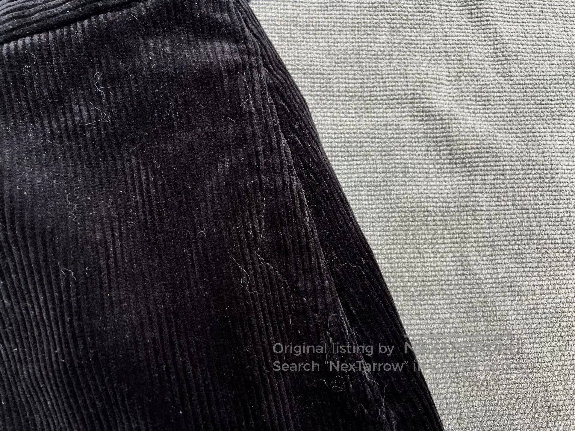 Vintage Black Wide-Leg Corduroy Trousers. Size 30" / US 8 / IT 44 - 5 Thumbnail