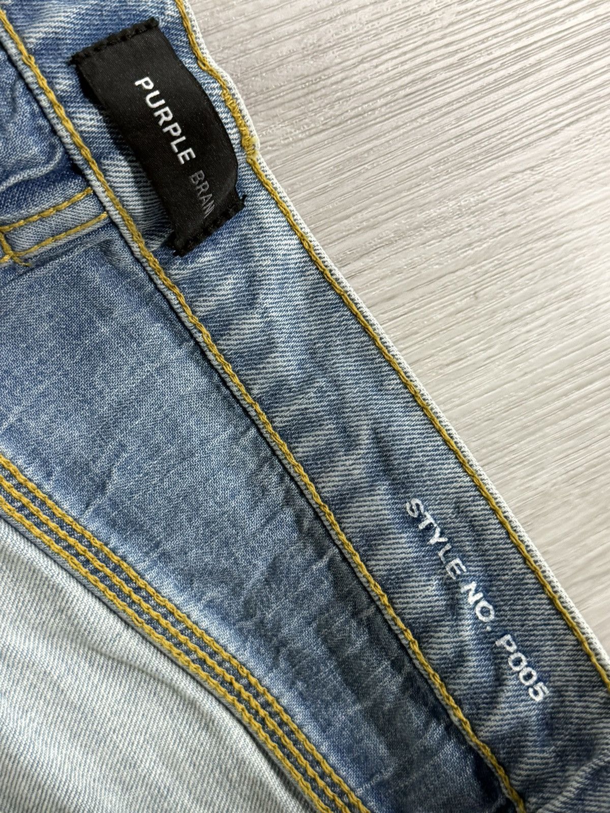 Purple Brand Purple Brand Subtle Dirty Jeans – Light Indigo Size US 32 / EU 48 - 3 Thumbnail