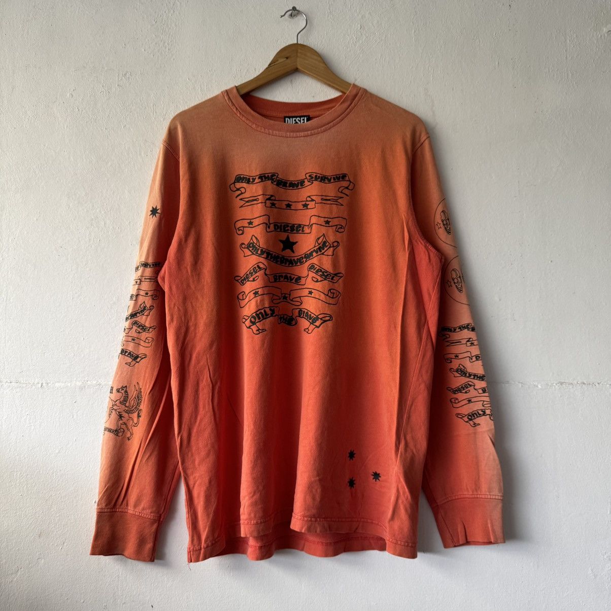 If Six Was Nine Diesel T-Just Long Sleeve Chrome Shirt Size US L / EU 52-54 / 3 - 2 Thumbnail