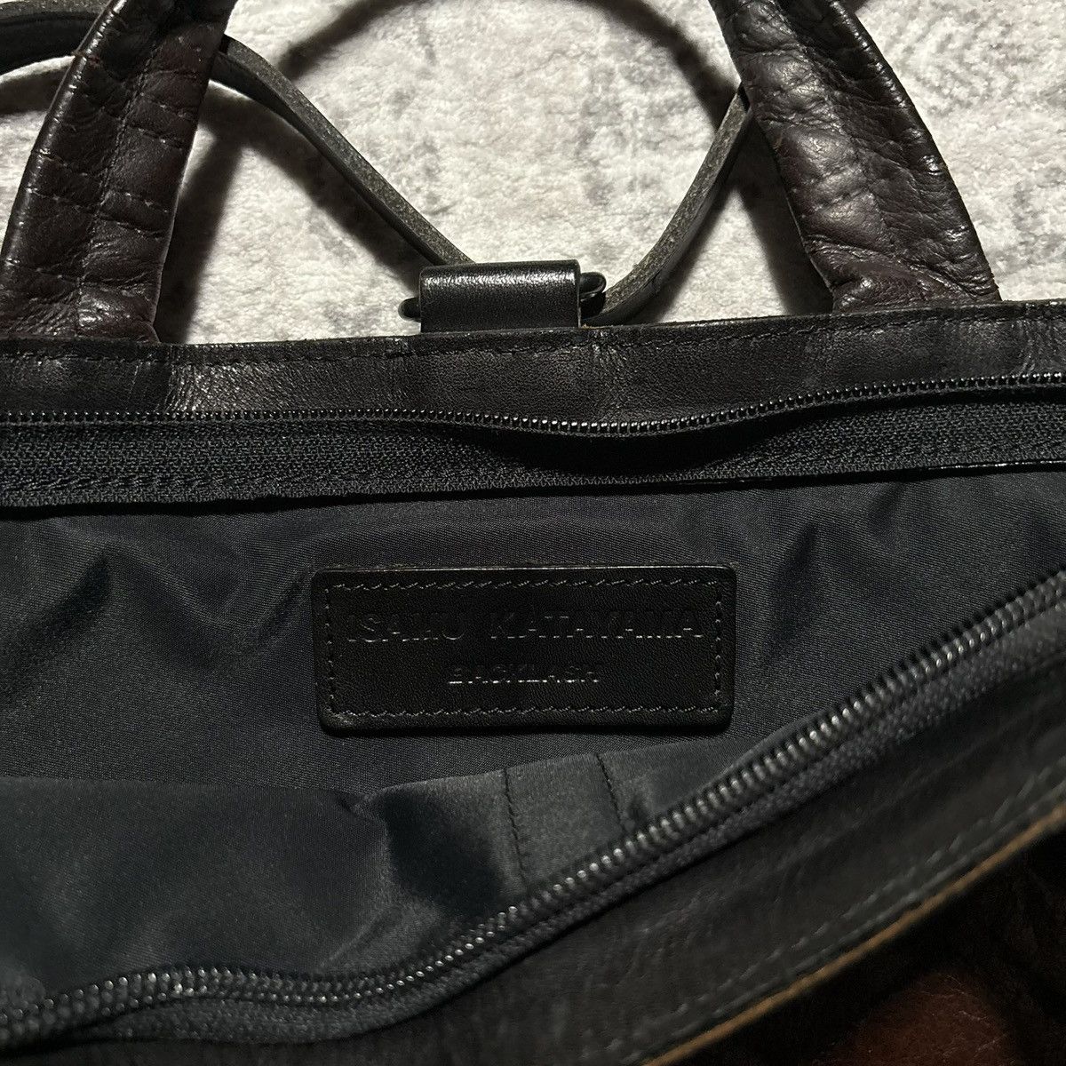 Isamu Katayama Backlash Isamu Katayama Backlash Buffalo Fake Quilt Leather Bag Size ONE SIZE - 5 Thumbnail