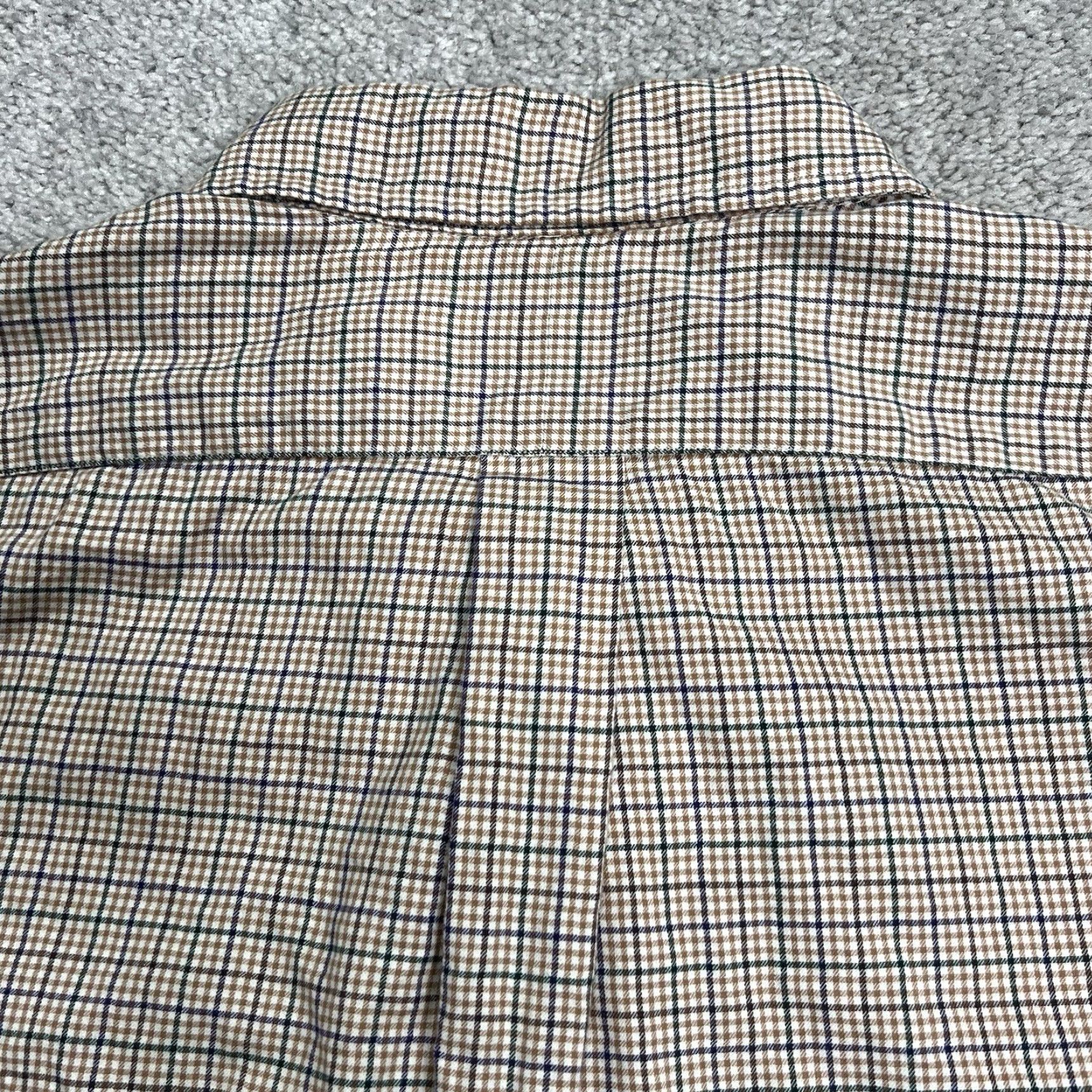 Polo Ralph Lauren VINTAGE Polo Ralph Lauren Shirt Mens 2XL Plaid Tan Blue Long Sleeve Button Green Pony Size US XXL / EU 58 / 5 - 7 Thumbnail