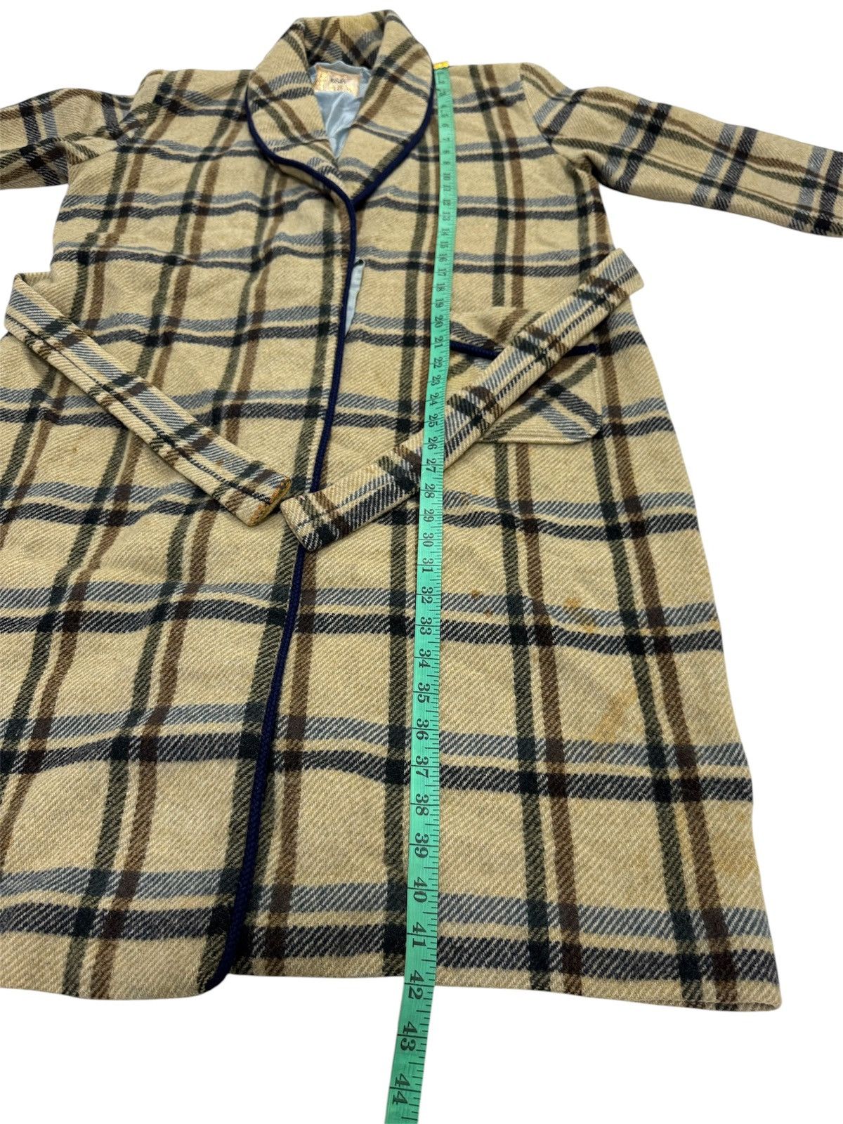 Japanese Brand × Vintage JAPANESE DESIGN LARVAL NOVA CHECK STYLE LONG JACKET Size L / US 10 / IT 46 - 16 Thumbnail
