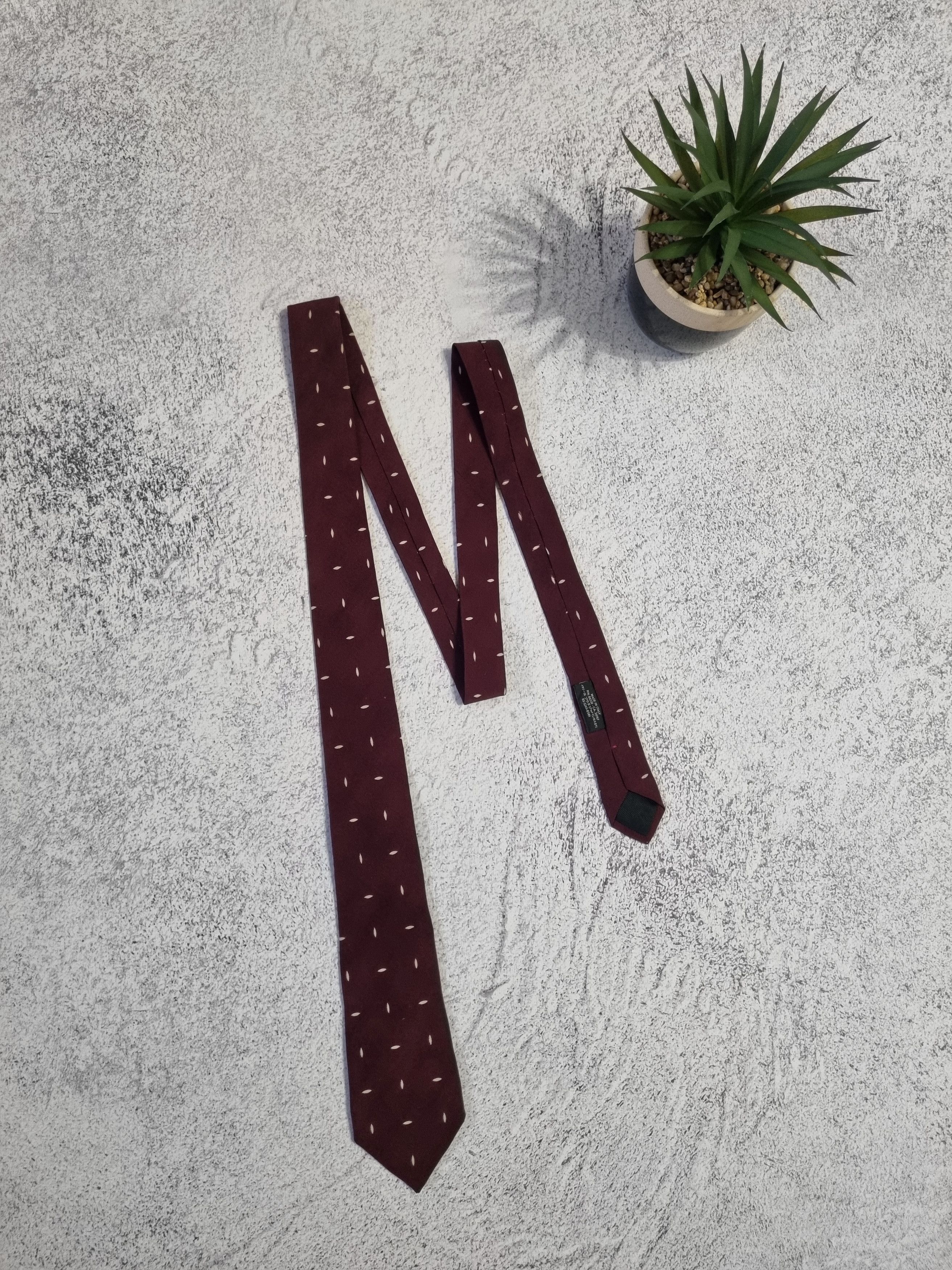 Prada Prada Milano Burgundy Silk Tie Size ONE SIZE - 1 Thumbnail