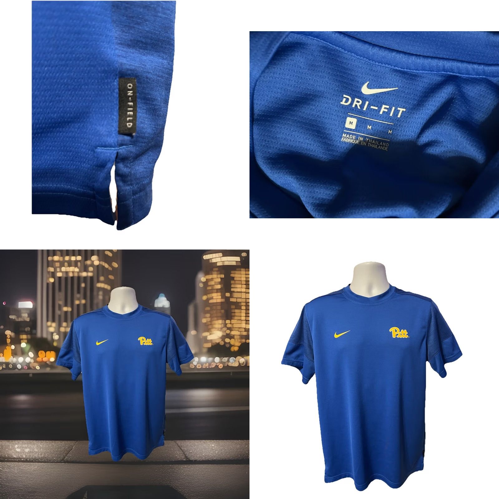 Nike Nike Shirt Mens M Navy Blue University Pittsburgh Panthers Pitt Men Medium Dri Fit SU201001NAY Size US M / EU 48-50 / 2 - 8 Thumbnail