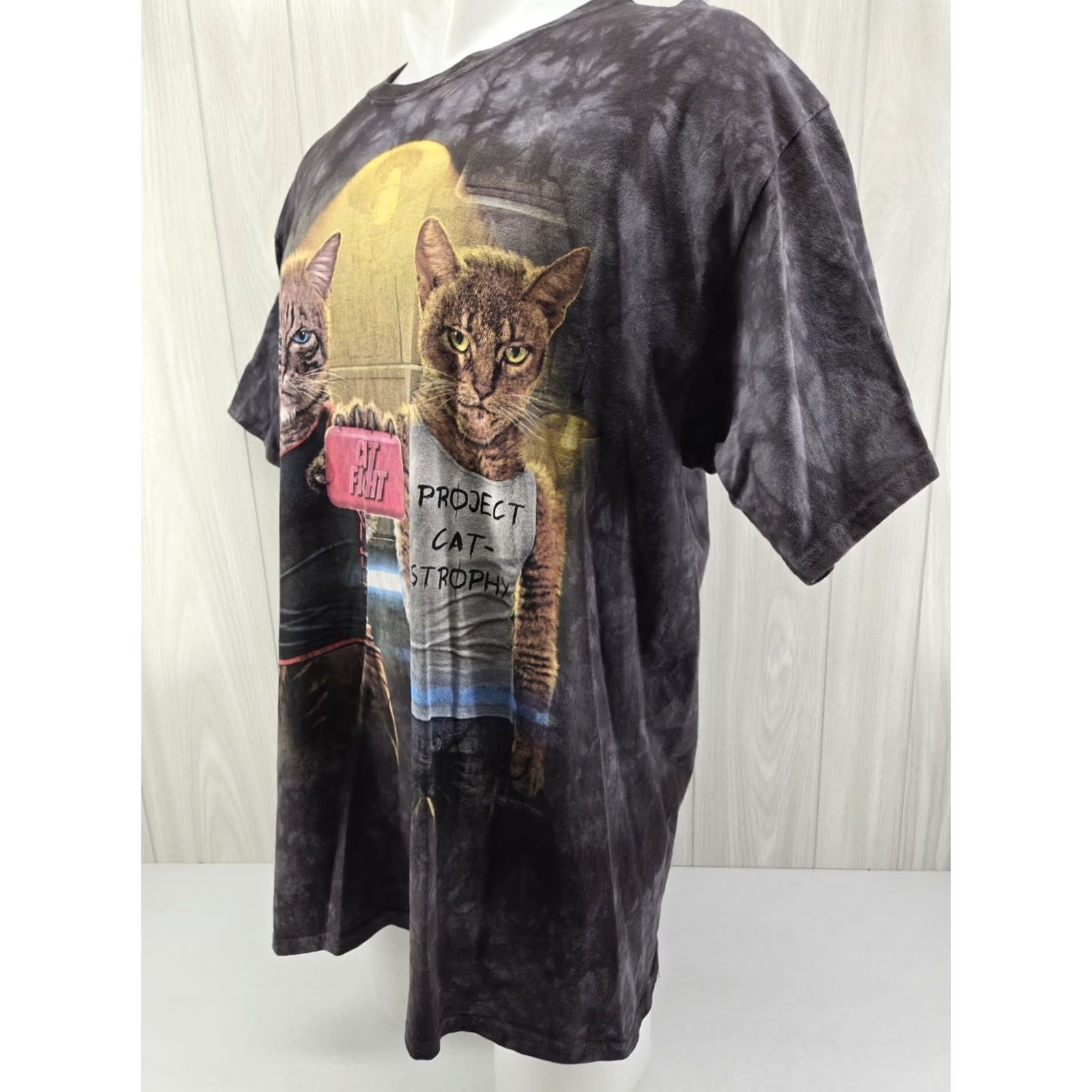 The Mountain Funny Cat Fight Club T Shirt Soap Logo Graphic Gray Men's XL Size US XL / EU 56 / 4 - 4 Thumbnail
