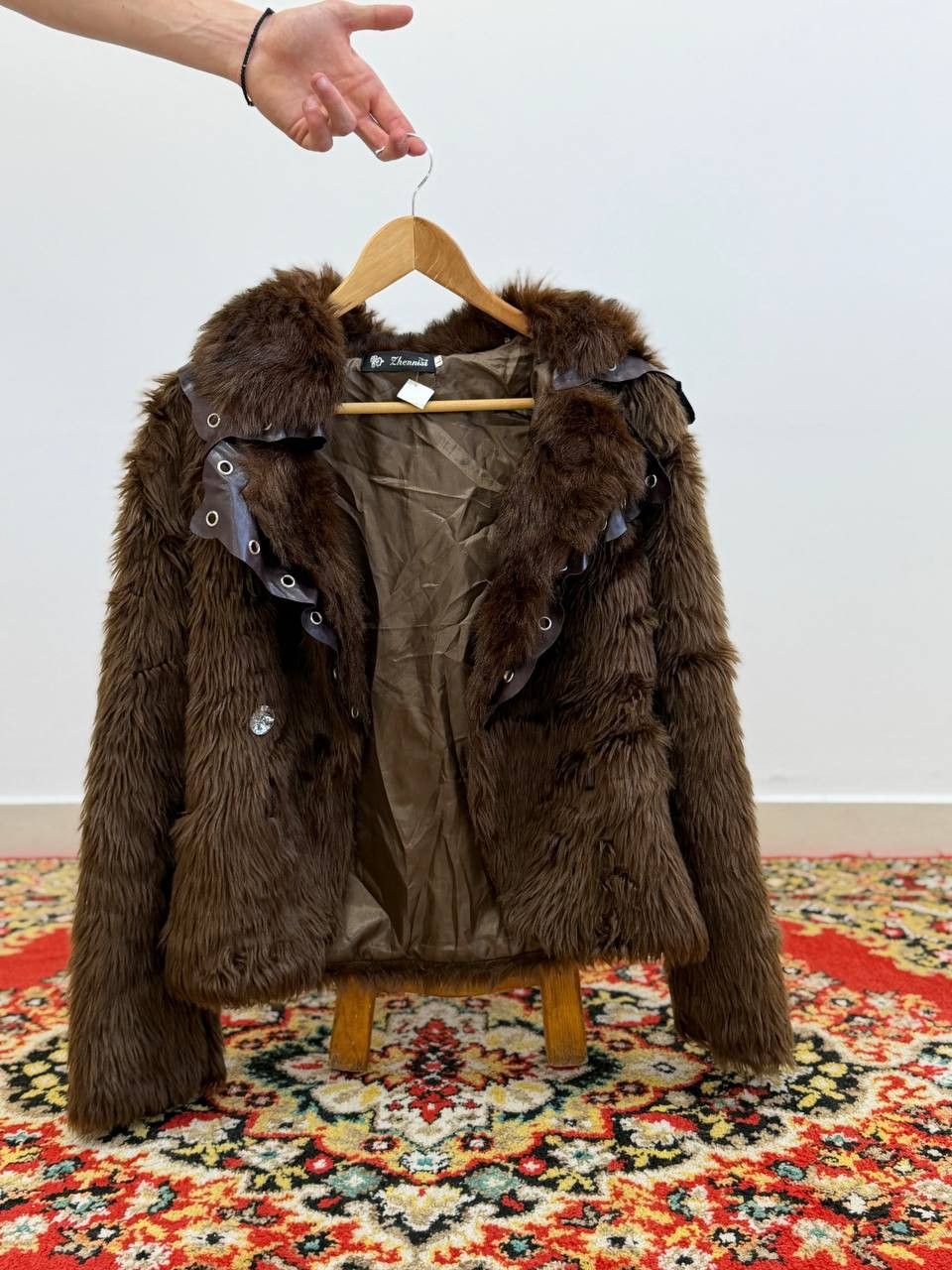 Japanese Brand Vintage Avant-Garde Faux Fur Y2K Leopard Jacket Size S / US 4 / IT 40 - 4 Thumbnail