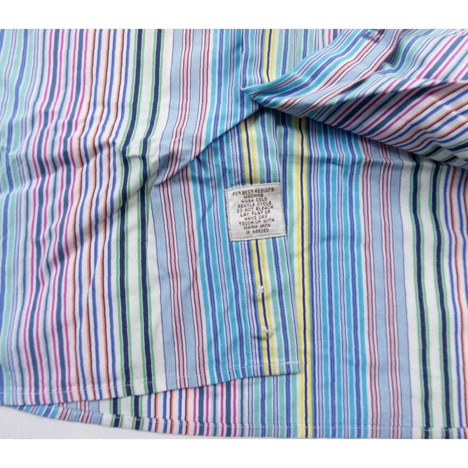 Peter Millar Peter Millar Shirt Mens XL Button-Down Long Sleeve Striped Multicolor Cotton Preppy Colorful Mens Size US XL / EU 56 / 4 - 4 Thumbnail