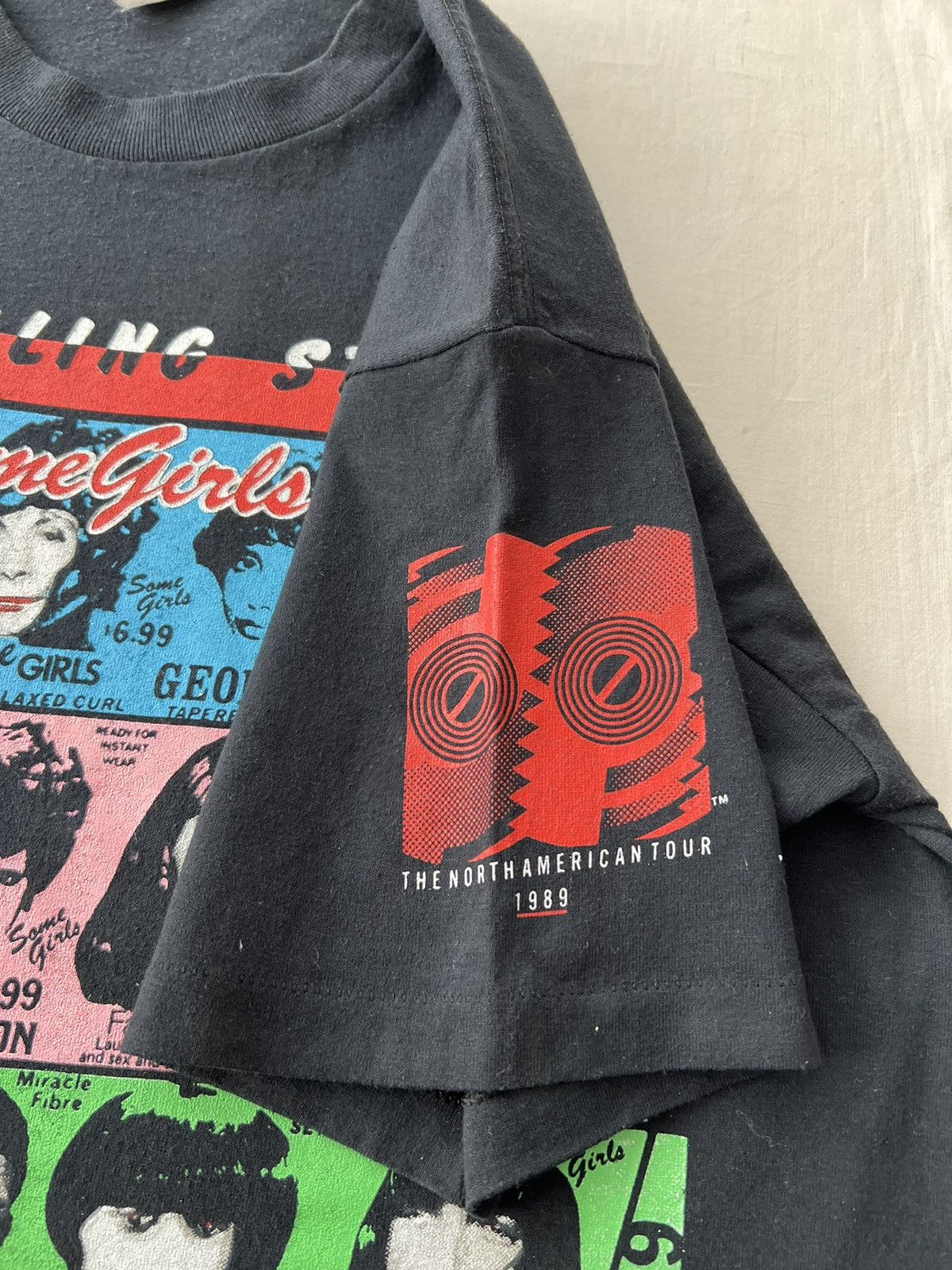 Band Tees Vintage 1989 The Rolling Stones Some Girls 80s Black T-shirt Size US L / EU 52-54 / 3 - 10 Thumbnail