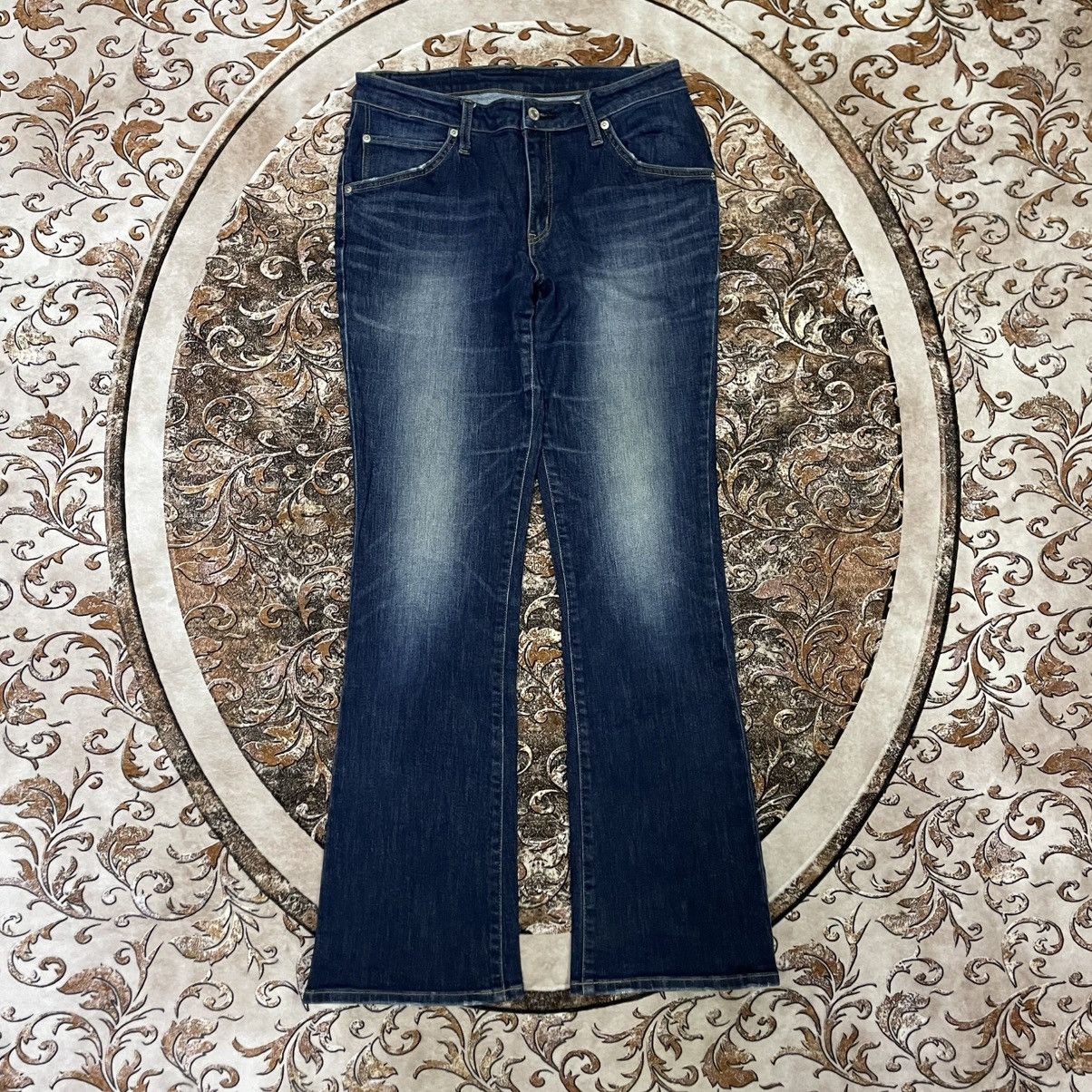 Edwin 🔥Vintage Edwin Black Tab Stoned Washed Distress Flare Jeans Size US 31 - 1 Thumbnail