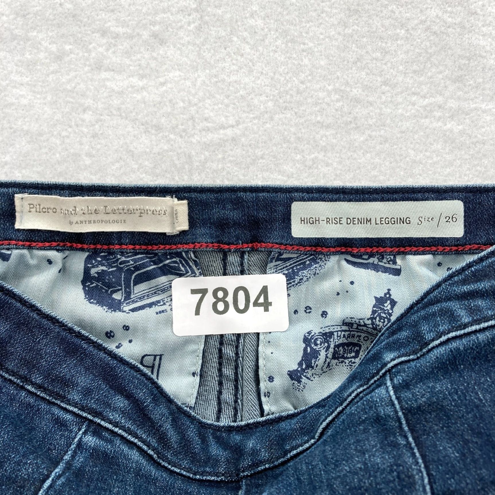 Vintage Pilcro and the Letterpress Jeans Women's 26 High Rise Denim Legging Dark Wash Size 26" / US 2 / IT 38 - 4 Thumbnail