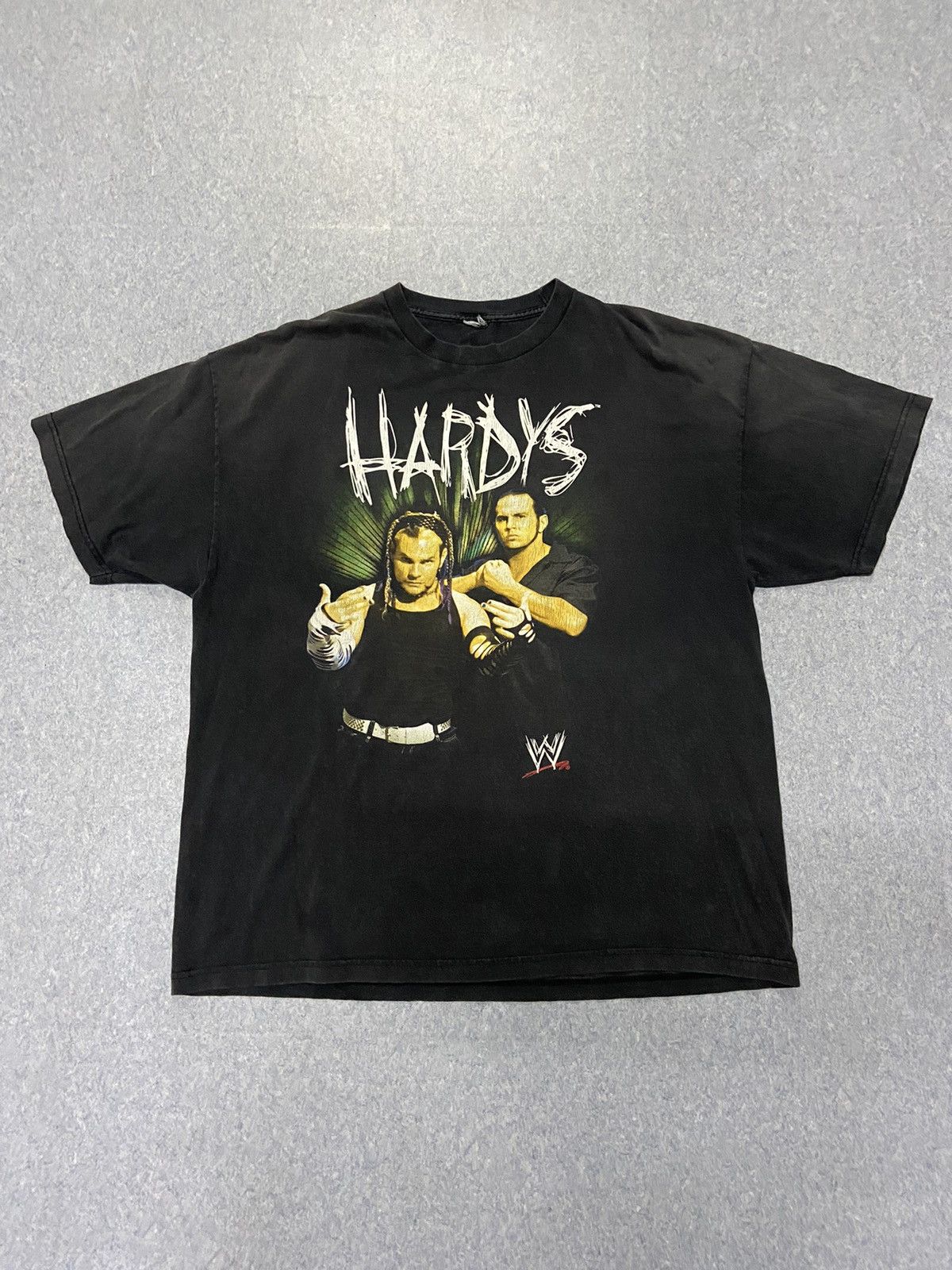 image of Vintage x Wwe Vibtage Wwe Hardy Boys in Black, Men's (Size XL)