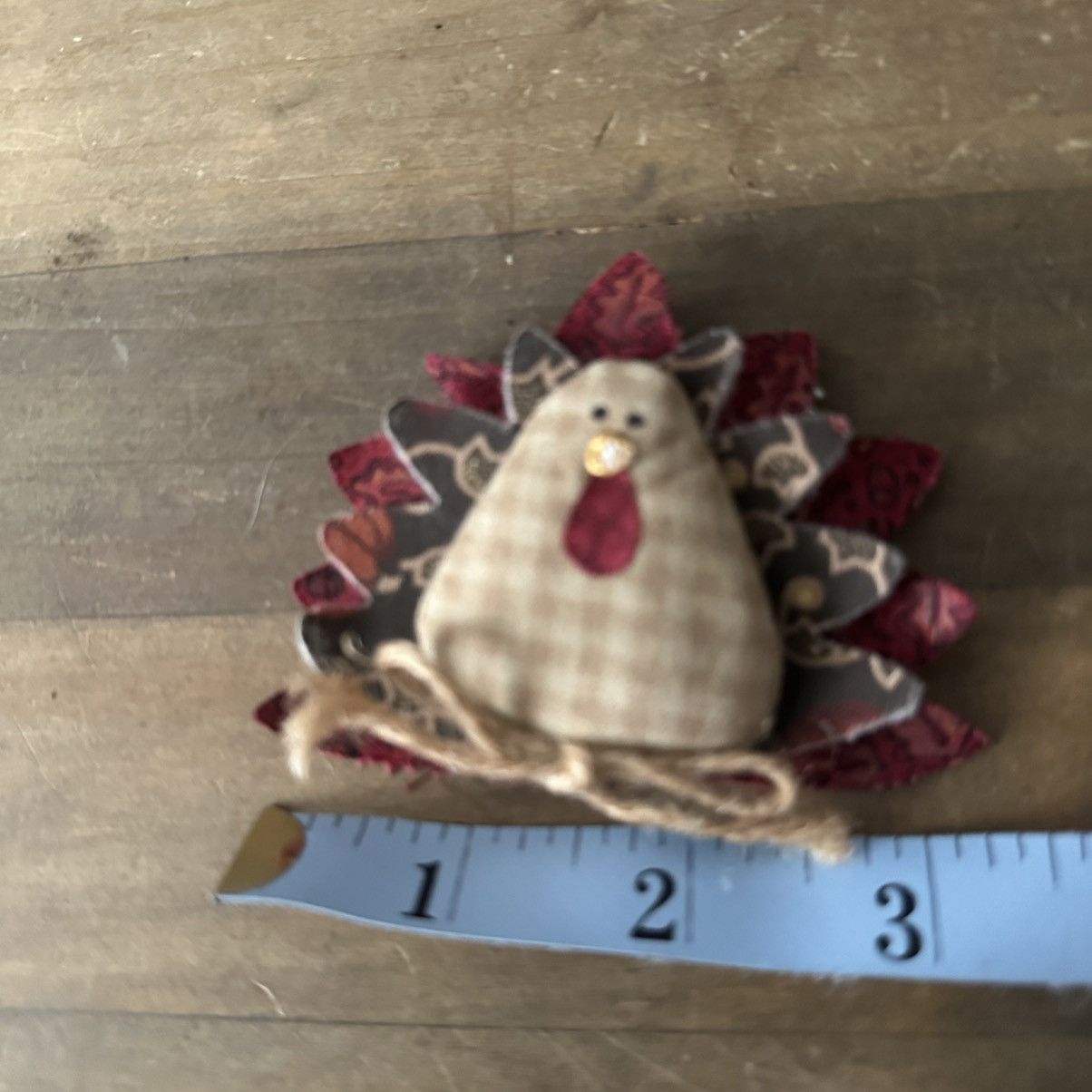 Vintage Vintage fabric turkey Thanksgiving brooch Size ONE SIZE - 2 Thumbnail
