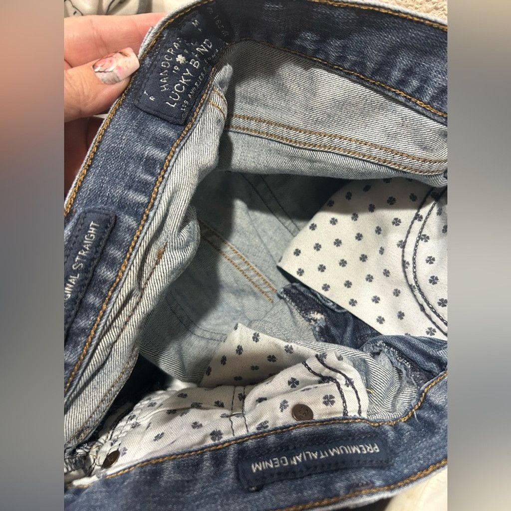 Lucky Brand Lucky Brand blue jeans with a cool design 28/29 (no tag) Size US 28 / EU 44 - 6 Thumbnail