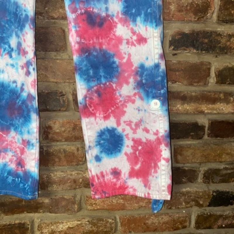 DKNY DKNY Custom Tie Dye Pink Blue Convertible Pants Size 6 Size 28" / US 6 / IT 42 - 3 Thumbnail