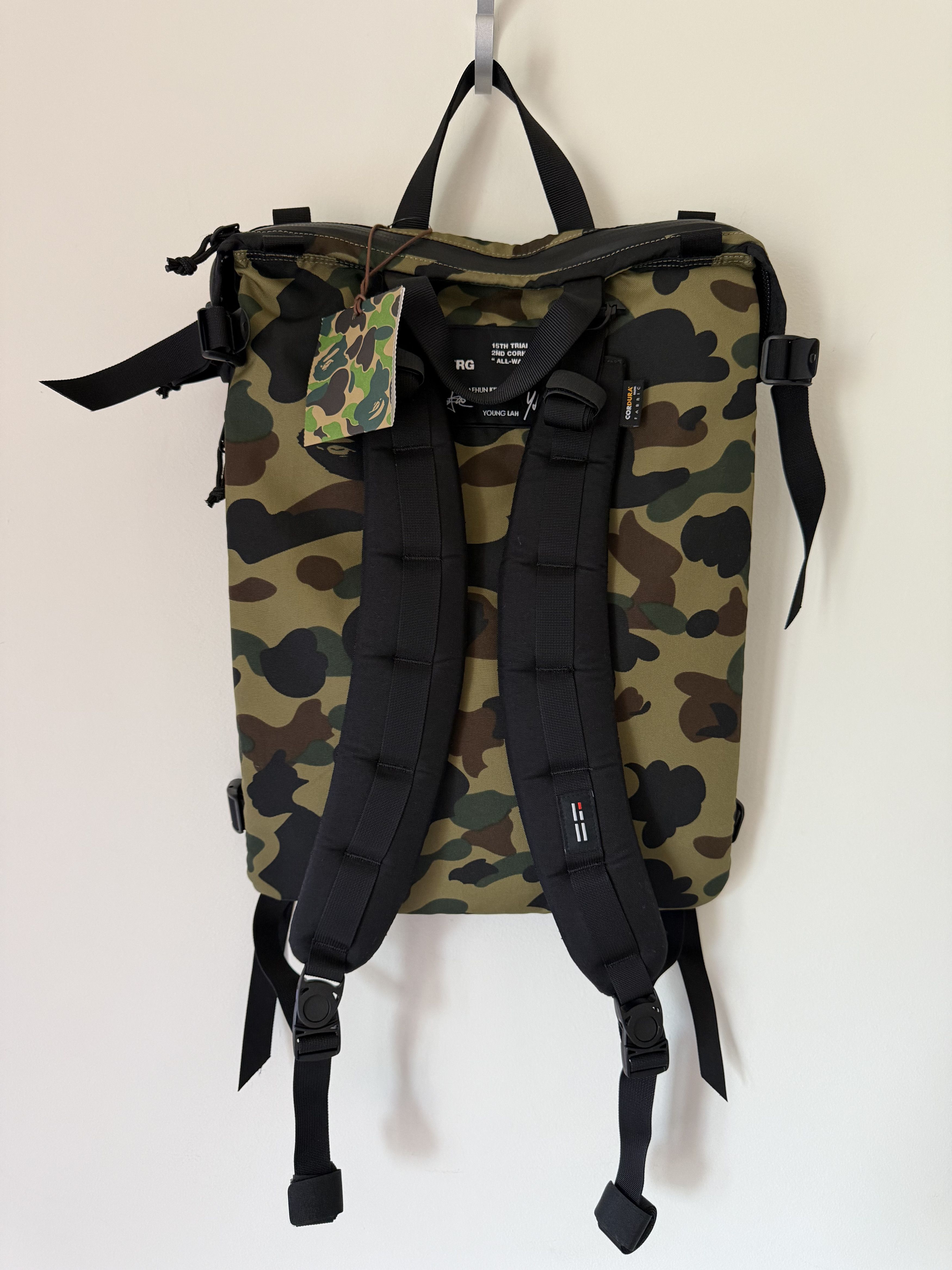 Bape Bape Helinox Terg All Way Square Backpack in Green Camo Size ONE SIZE - 4 Thumbnail