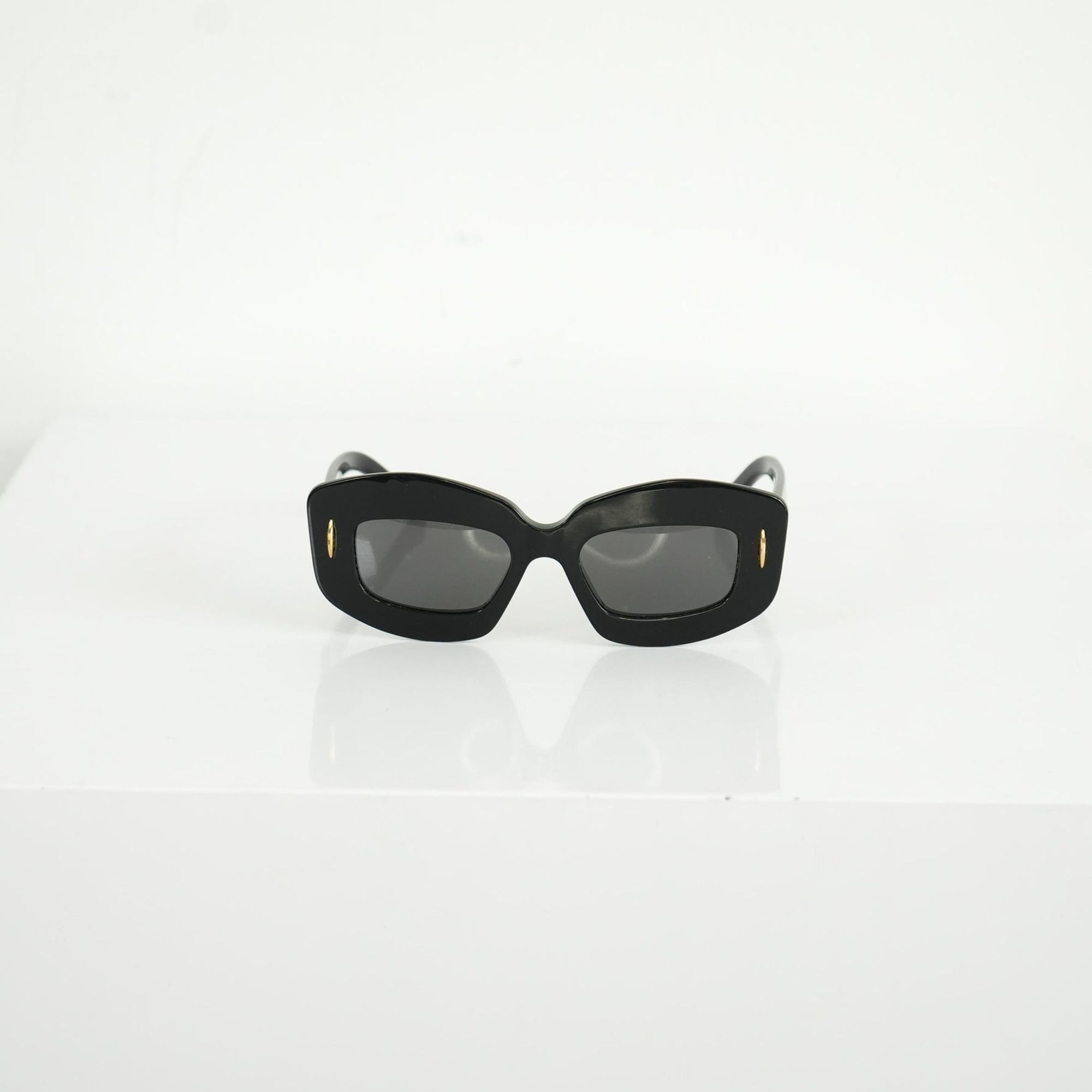 Loewe Chunky Anagram Rectangular Sunglasses in Black, Women's