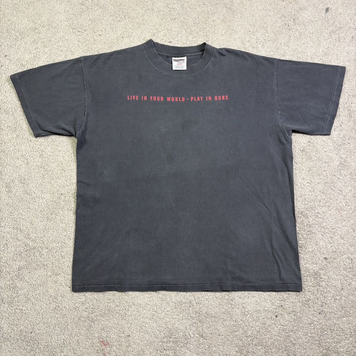 live in your world play in ours playstation vintage tee