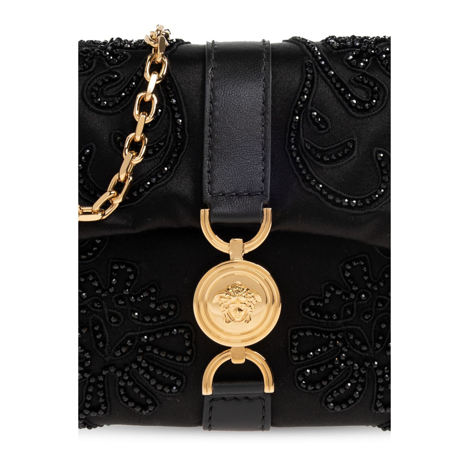 Versace VERSACE Kleio Mini Black Leather Shoulder Bag New & Authenti Size ONE SIZE - 5 Thumbnail