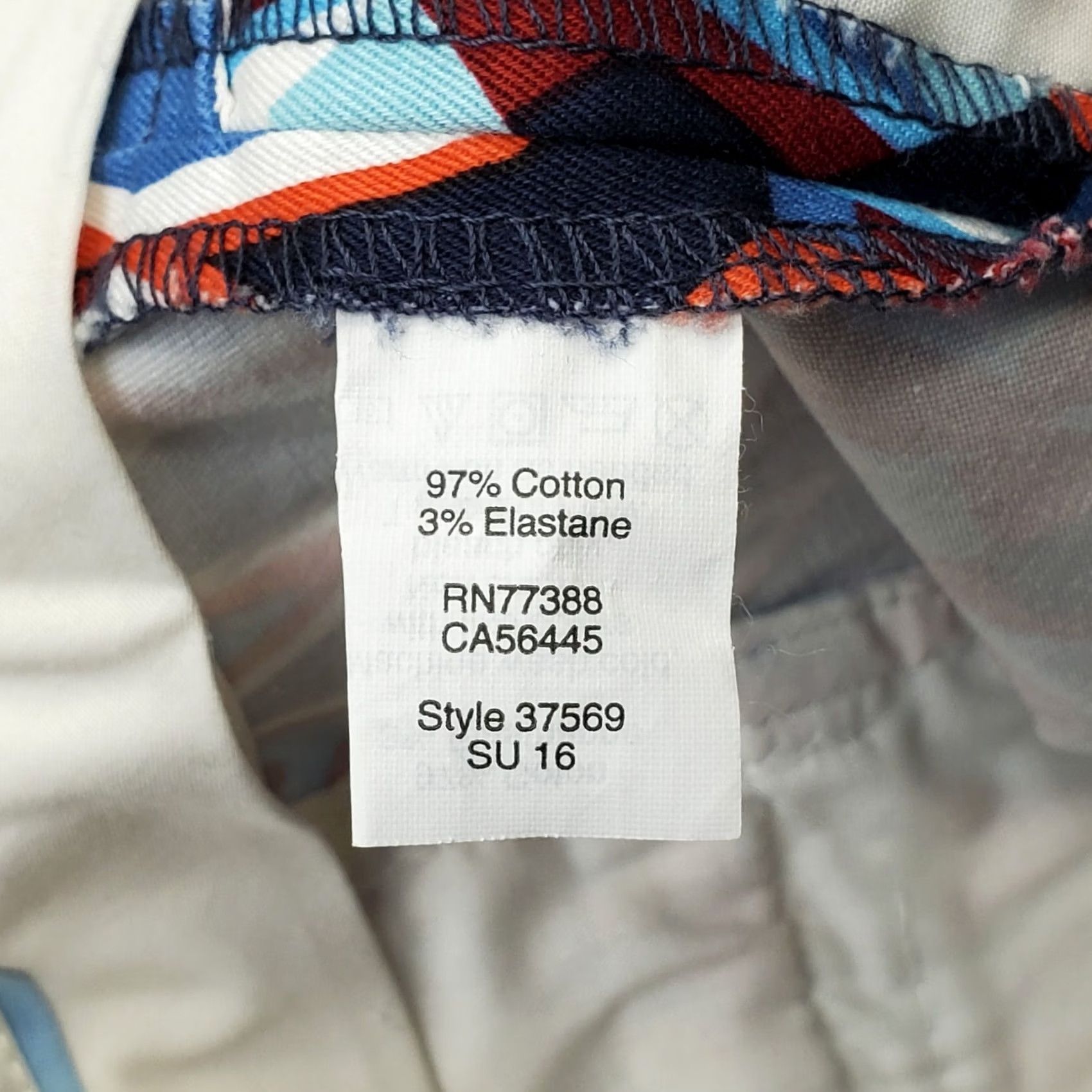 J.Crew J.CREW Shorts Womens Size 0 Multi Geometric Stretch 5" Inseam Casual Mid Rise Size 25" / US 0 / IT 36 - 7 Thumbnail