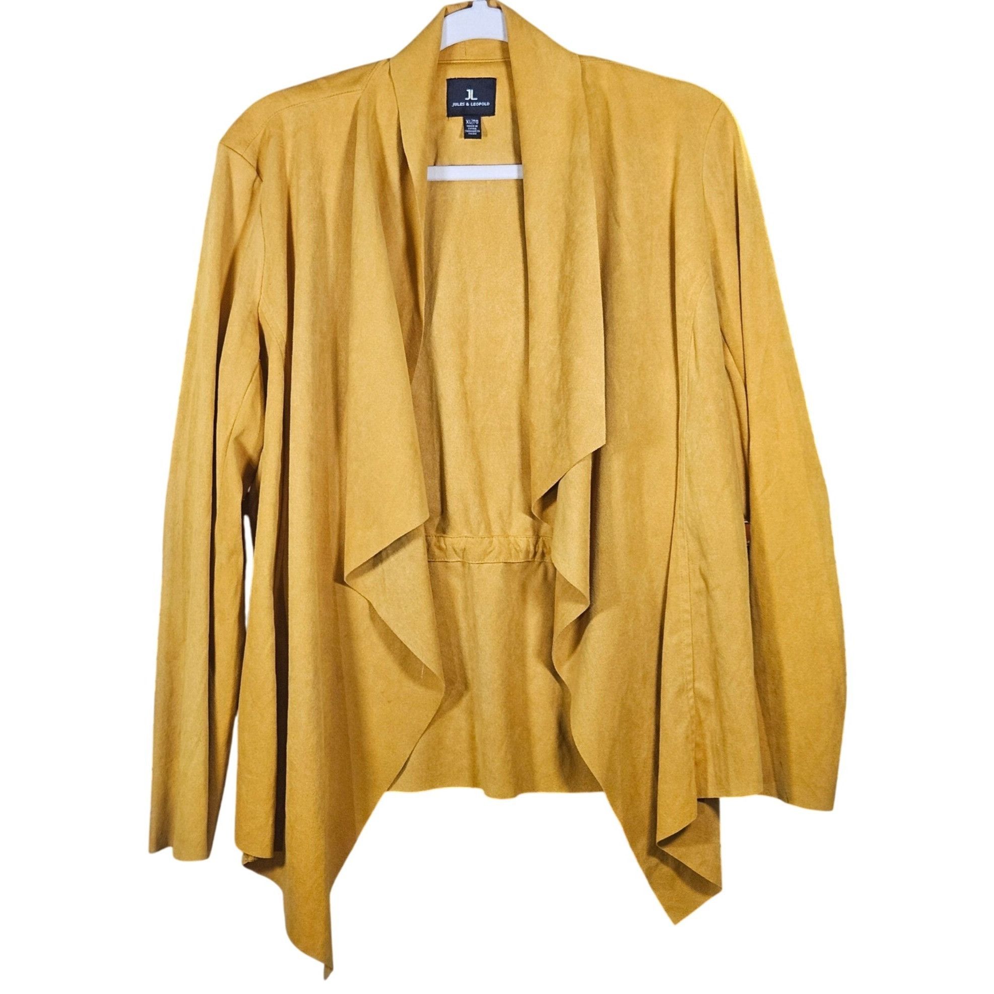 Other Jules & Leopold Women’s Mustard Drape Jacket XL Utility Work Size XL / US 12-14 / IT 48-50 - 2 Thumbnail